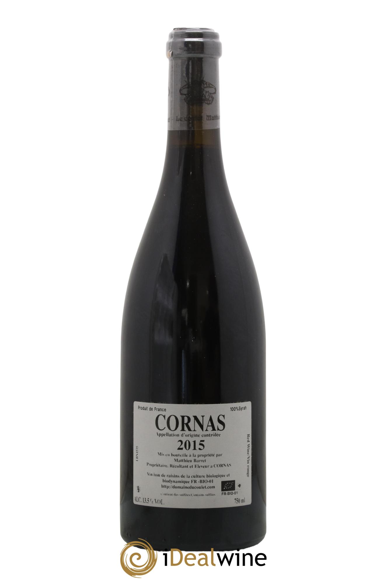 Cornas Billes Noires Coulet (Domaine du) - Matthieu Barret 2015 - Lot of 1 bottle - 1
