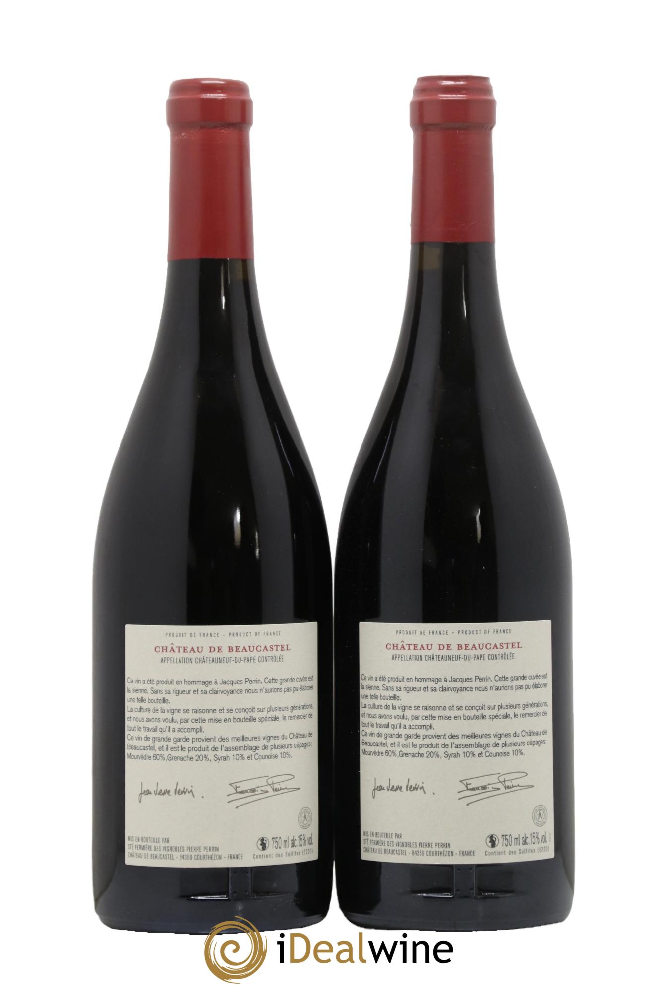 Châteauneuf-du-Pape Château de Beaucastel Hommage à Jacques Perrin Famille Perrin 2009 - Lot de 2 bouteilles - 2