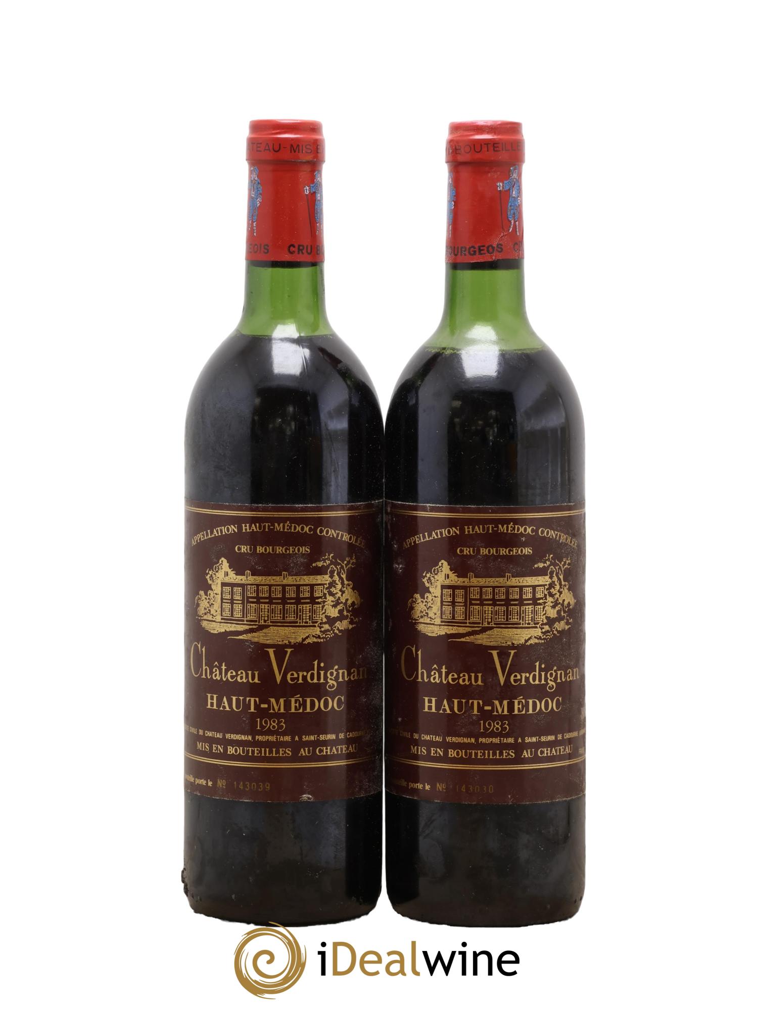 Château Verdignan Cru Bourgeois 1983 - Lot de 2 bouteilles - 0
