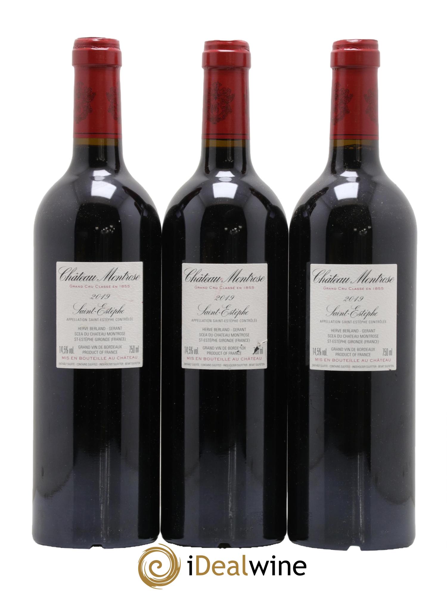 Château Montrose 2ème Grand Cru Classé 2019 - Lot de 3 bouteilles - 1