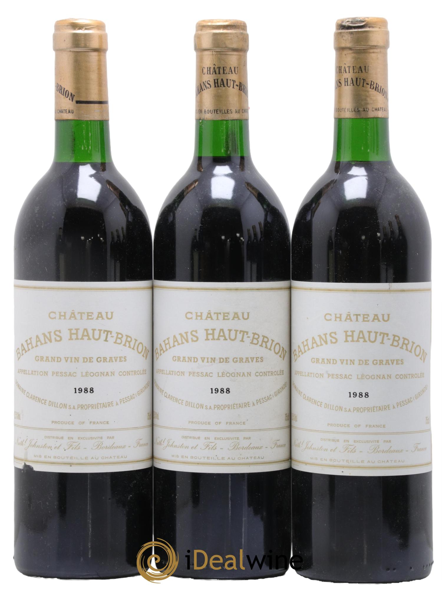 Clarence (Bahans) de Haut-Brion Second Vin 1988 - Lot of 3 bottles - 0