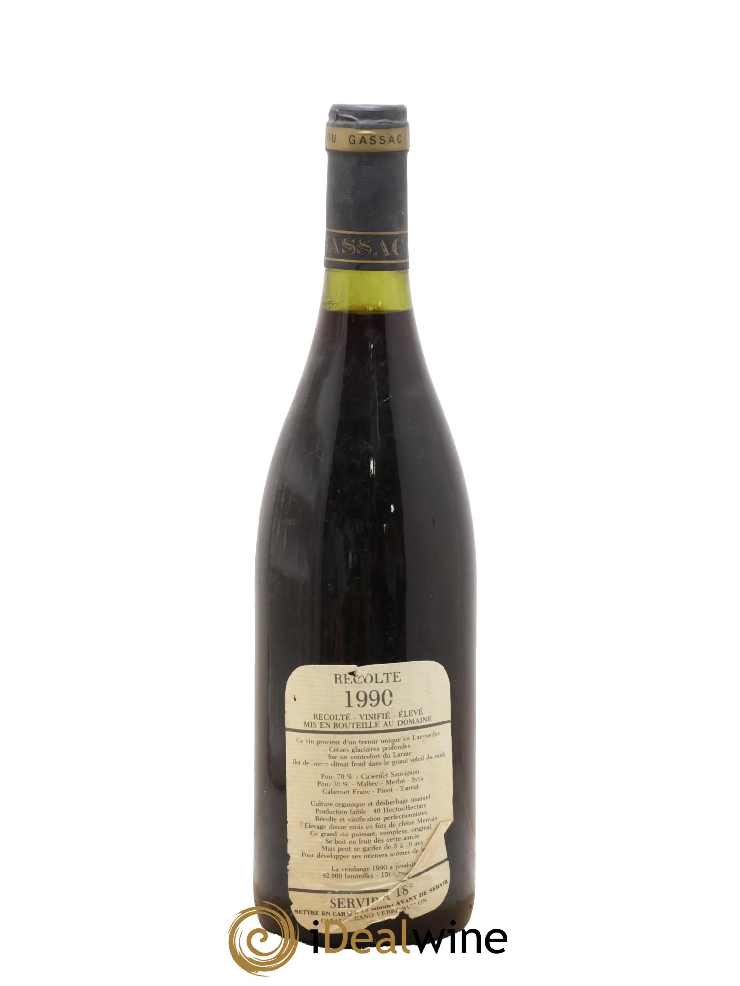 IGP St Guilhem-le-Désert - Cité d'Aniane Mas Daumas Gassac Famille Guibert de La Vaissière 1990 - Lot de 1 bouteille - 1