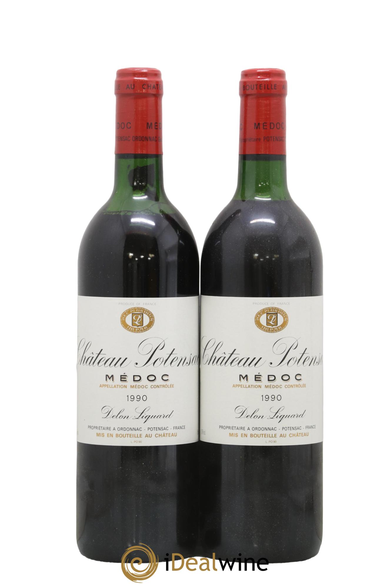 Château Potensac  1990 - Lot de 2 bouteilles - 0