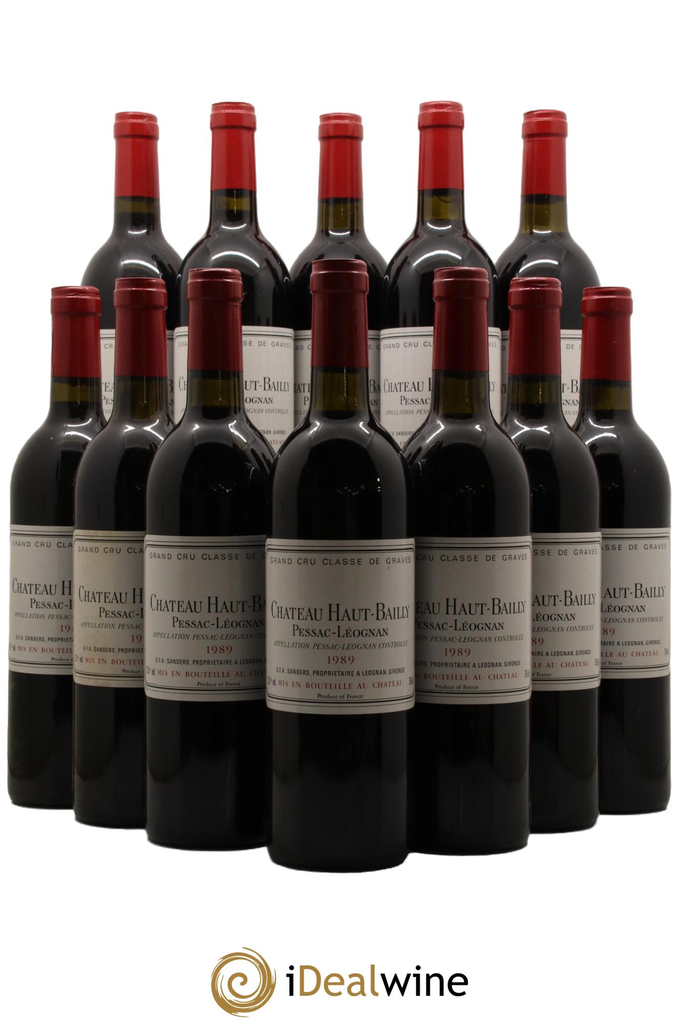 Château Haut-Bailly Cru Classé de Graves 1989 - Lot de 12 bouteilles - 0