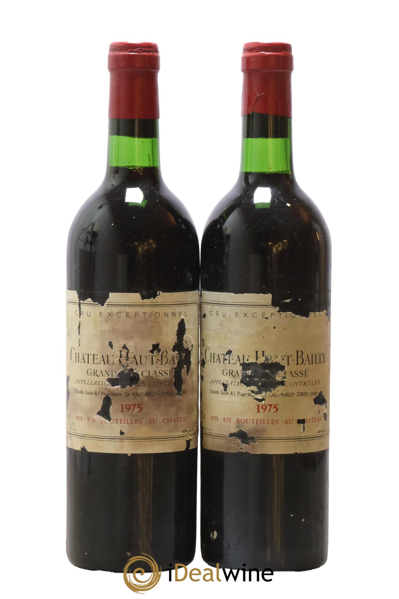 Château Haut-Bailly Cru Classé de Graves 1975 - Lot de 2 bouteilles - 0