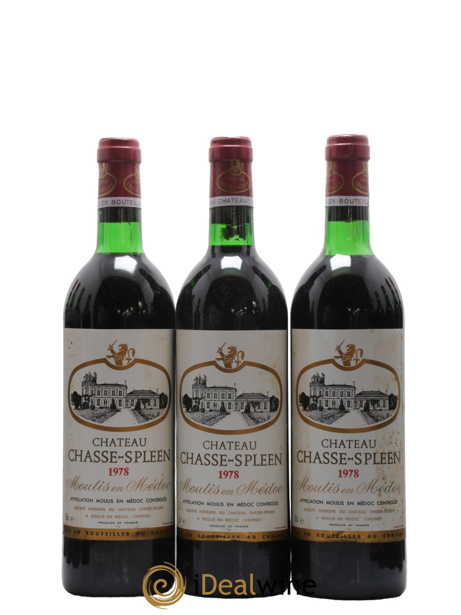 Château Chasse Spleen 1978 - Lot de 12 bouteilles - 1
