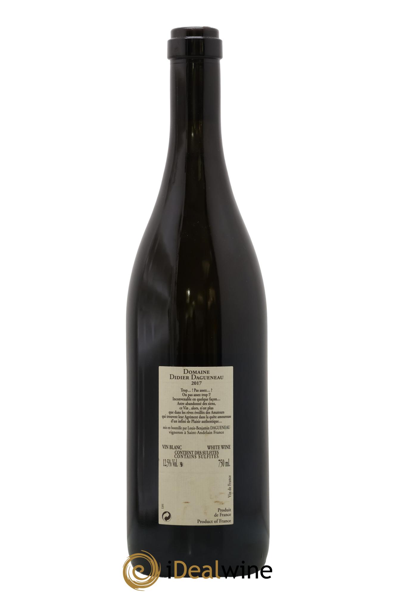 Vin de France Blanc Fumé Dagueneau (Domaine Didier - Louis-Benjamin) 2017 - Lot of 1 bottle - 1