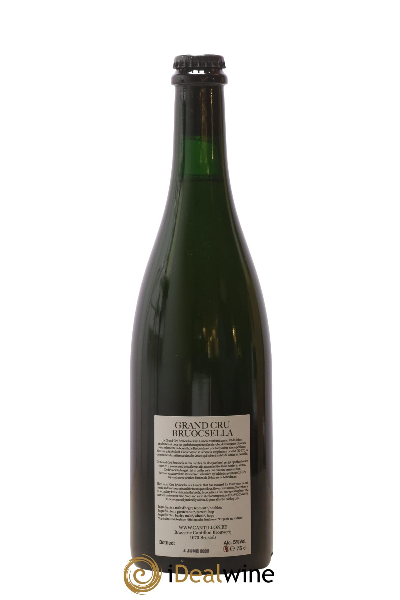 Bière Gueuze Cantillon Grand Cru Bruocsella Lambic Bio S21-22 (bottled 2025) - Lot de 1 bouteille - 1