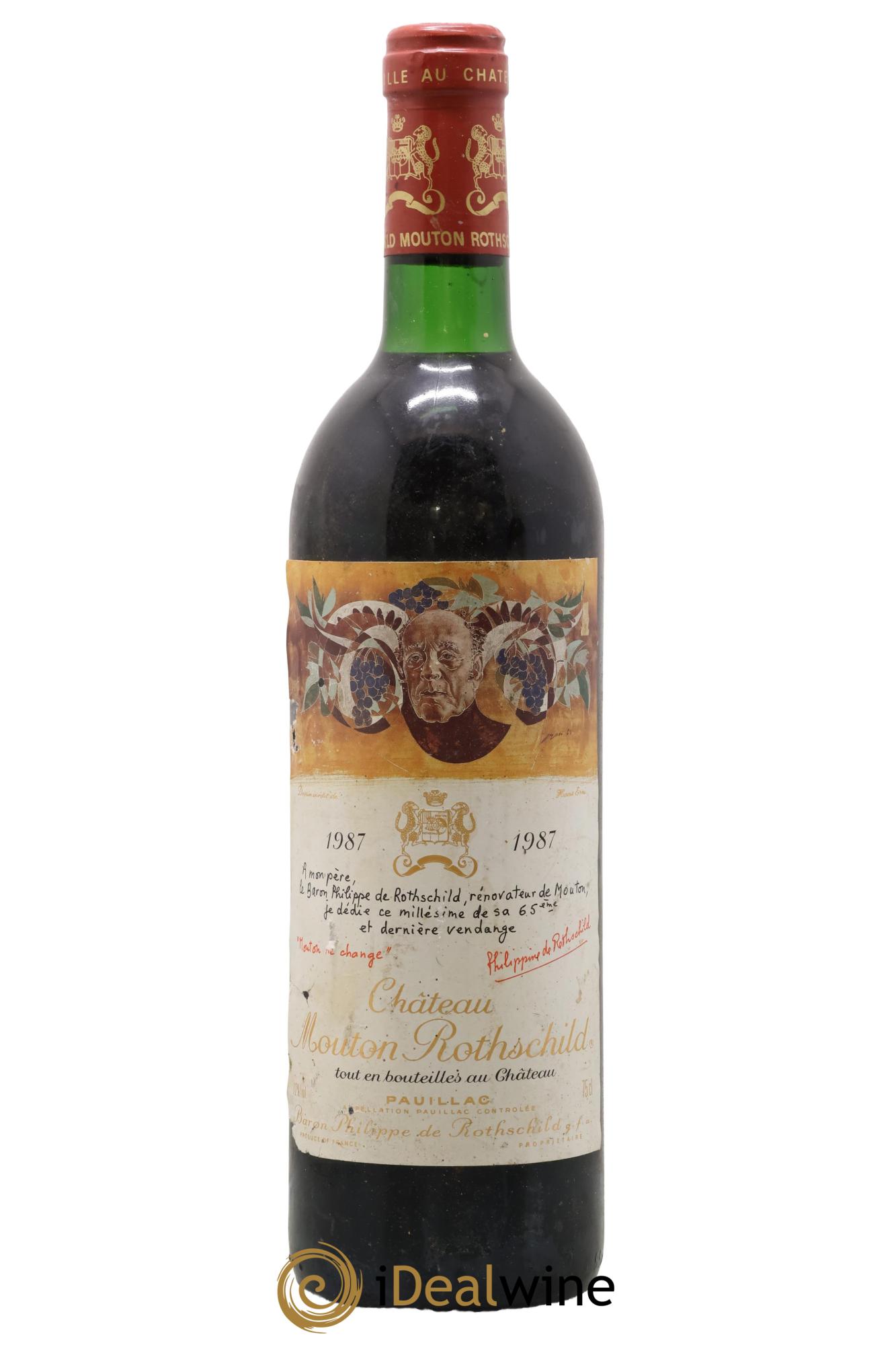 Château Mouton Rothschild 1er Grand Cru Classé 1987 - Lotto di 1 bottiglia - 0