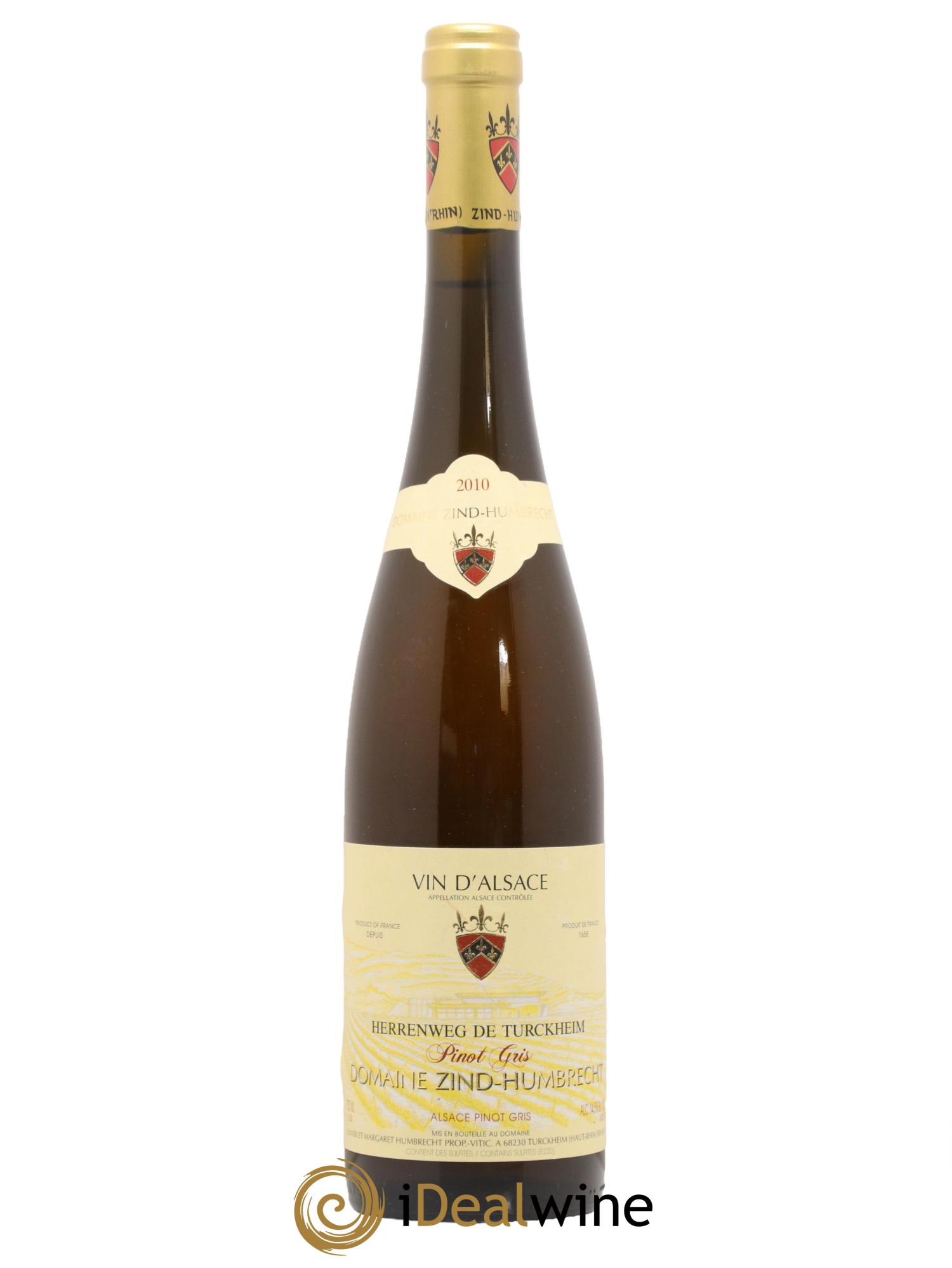 Alsace Pinot Gris Herrenweg de Turckheim Zind-Humbrecht 2010 - Posten von 1 Flasche - 0