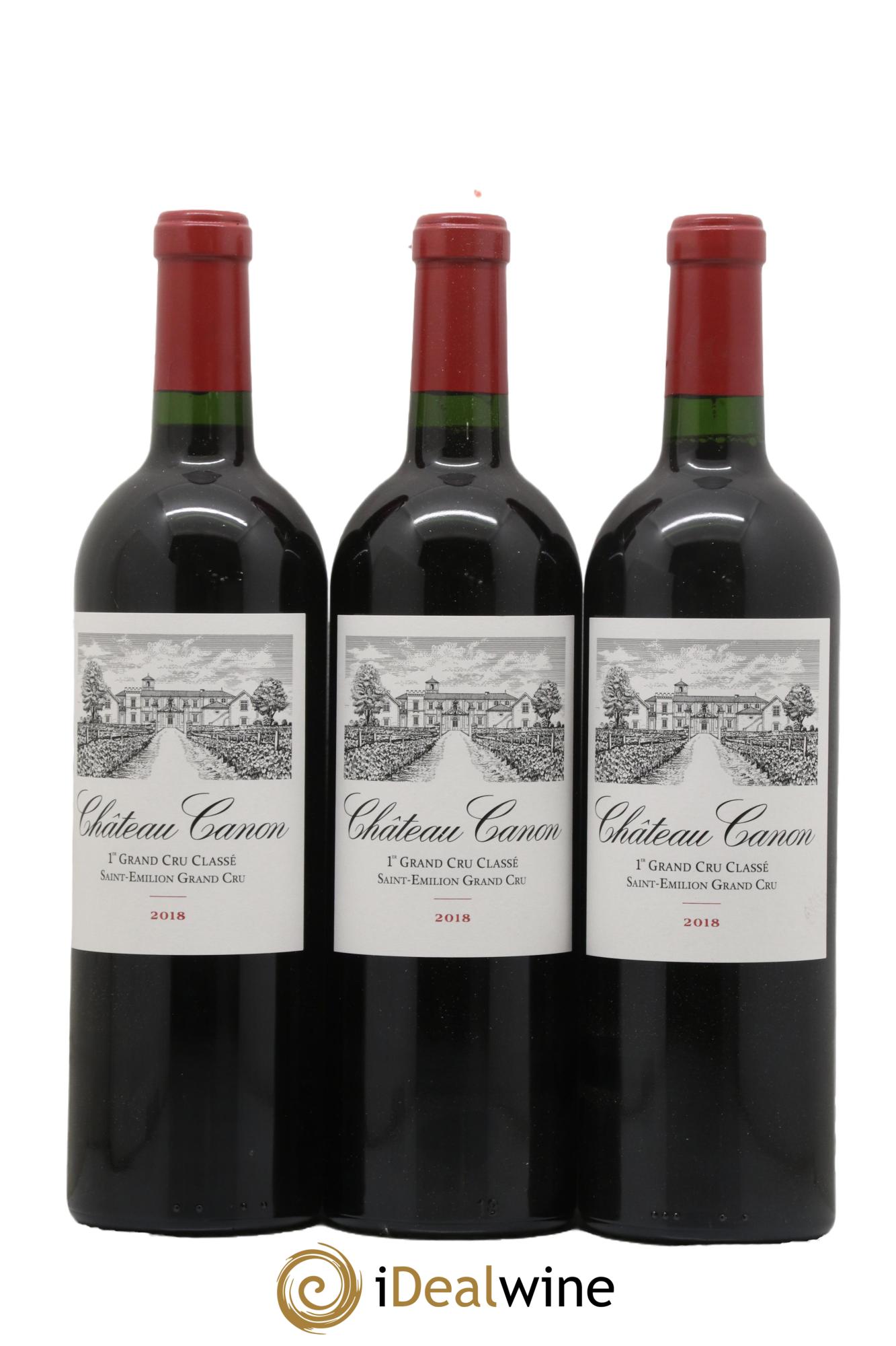 Château Canon 1er Grand Cru Classé B 2018 - Lot de 3 bouteilles - 0