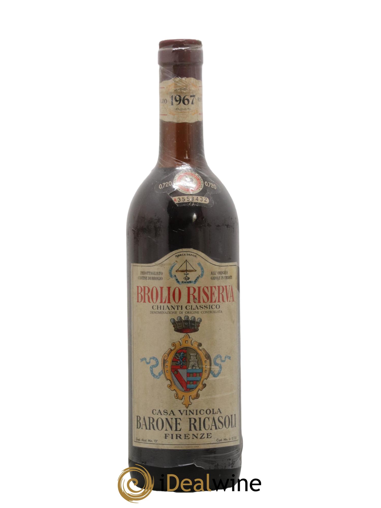 Chianti Classico DOCG Brolio Riserva Barone Ricasoli 1967 - Lot of 1 bottle - 0