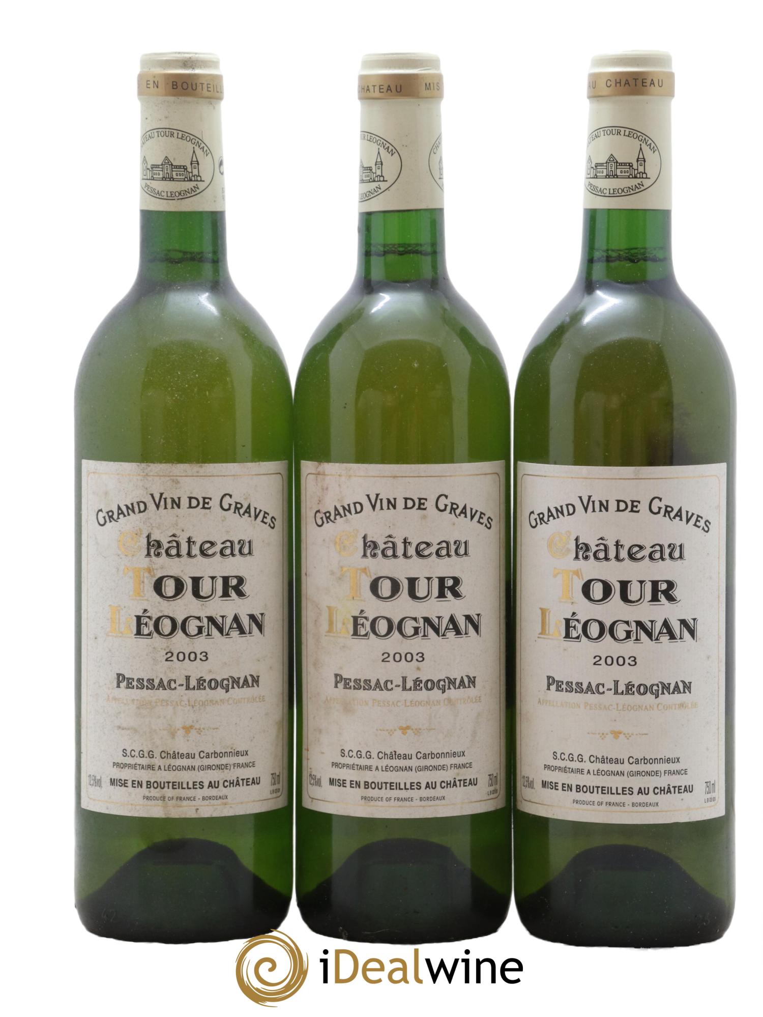 Château Tour Léognan 2003 - Lot de 3 bouteilles - 0