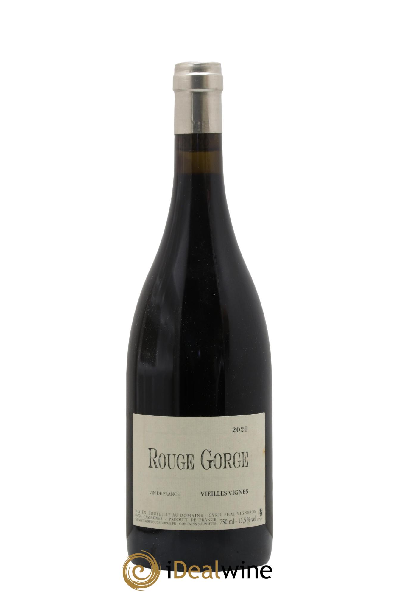 Côtes Catalanes Clos du Rouge Gorge Vieilles Vignes Cyril Fhal 2020 - Lot de 1 bouteille - 0