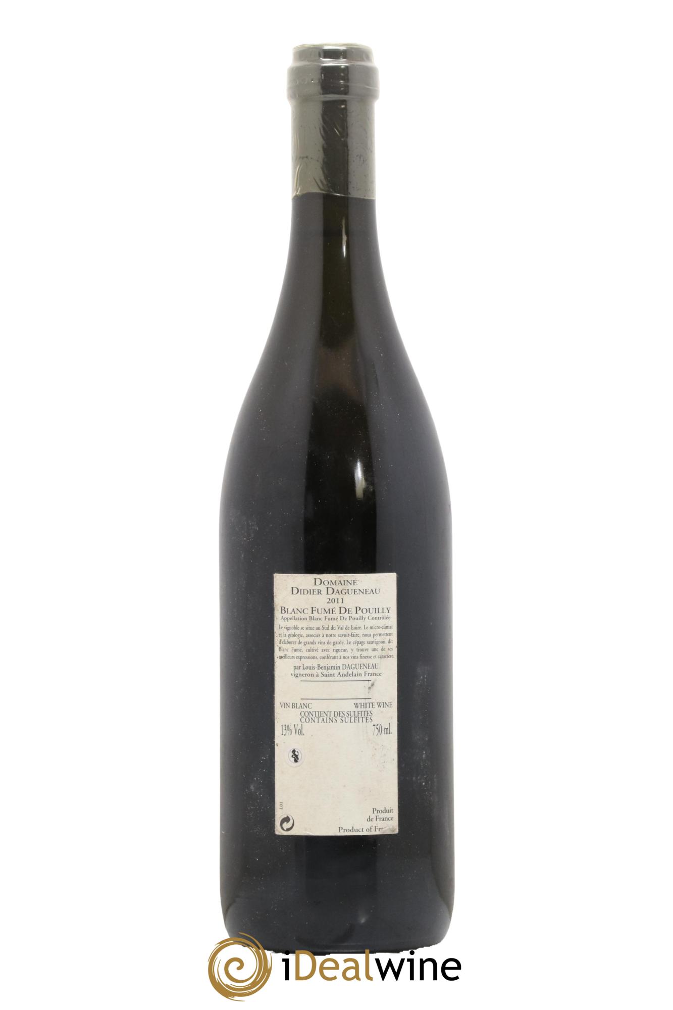 Vin de France (anciennement Pouilly-Fumé) Buisson Renard Dagueneau (Domaine Didier - Louis-Benjamin) 2011 - Lot de 1 bouteille - 1
