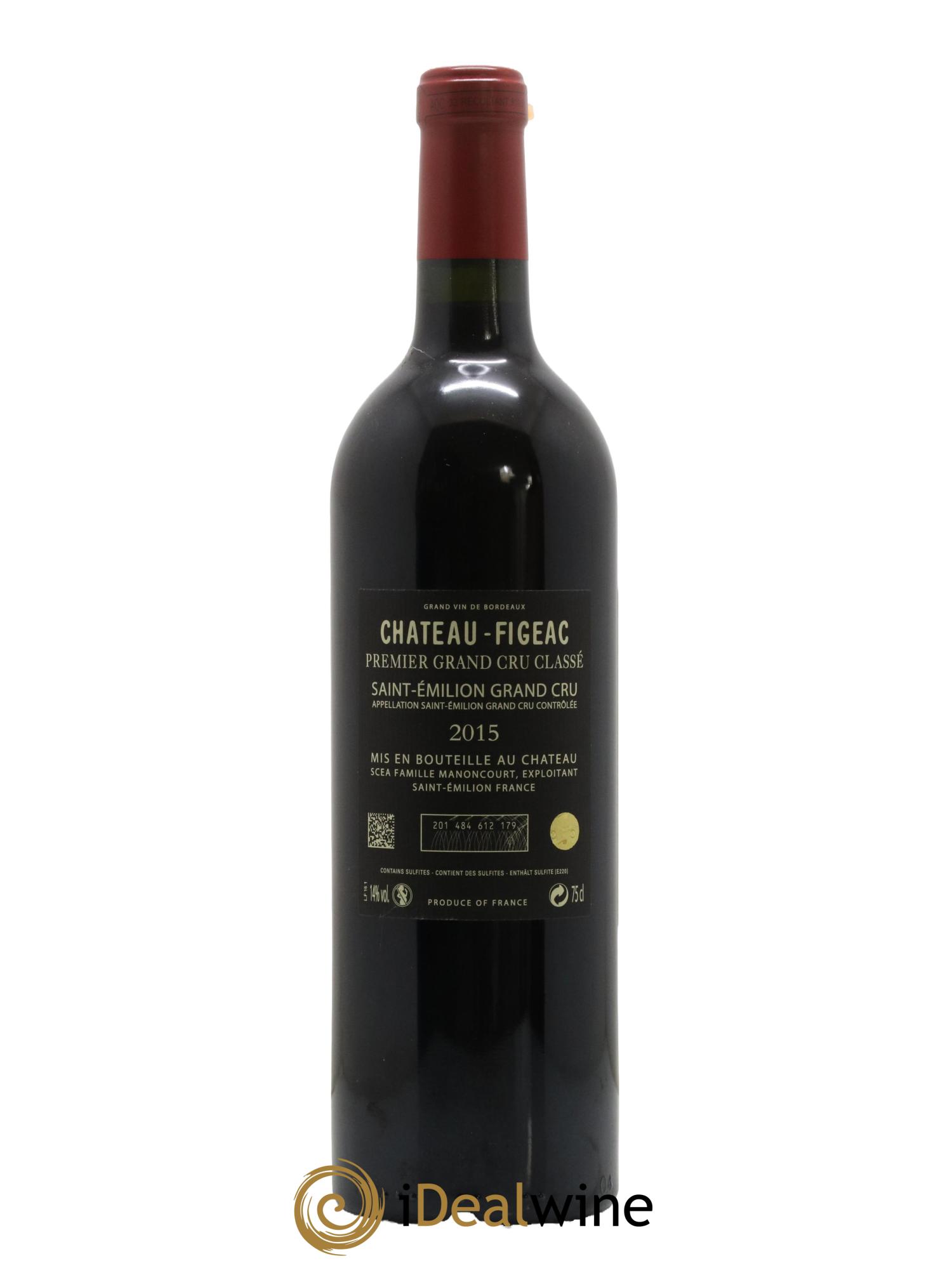 Château Figeac 1er Grand Cru Classé A 2015 - Lot de 1 bouteille - 1