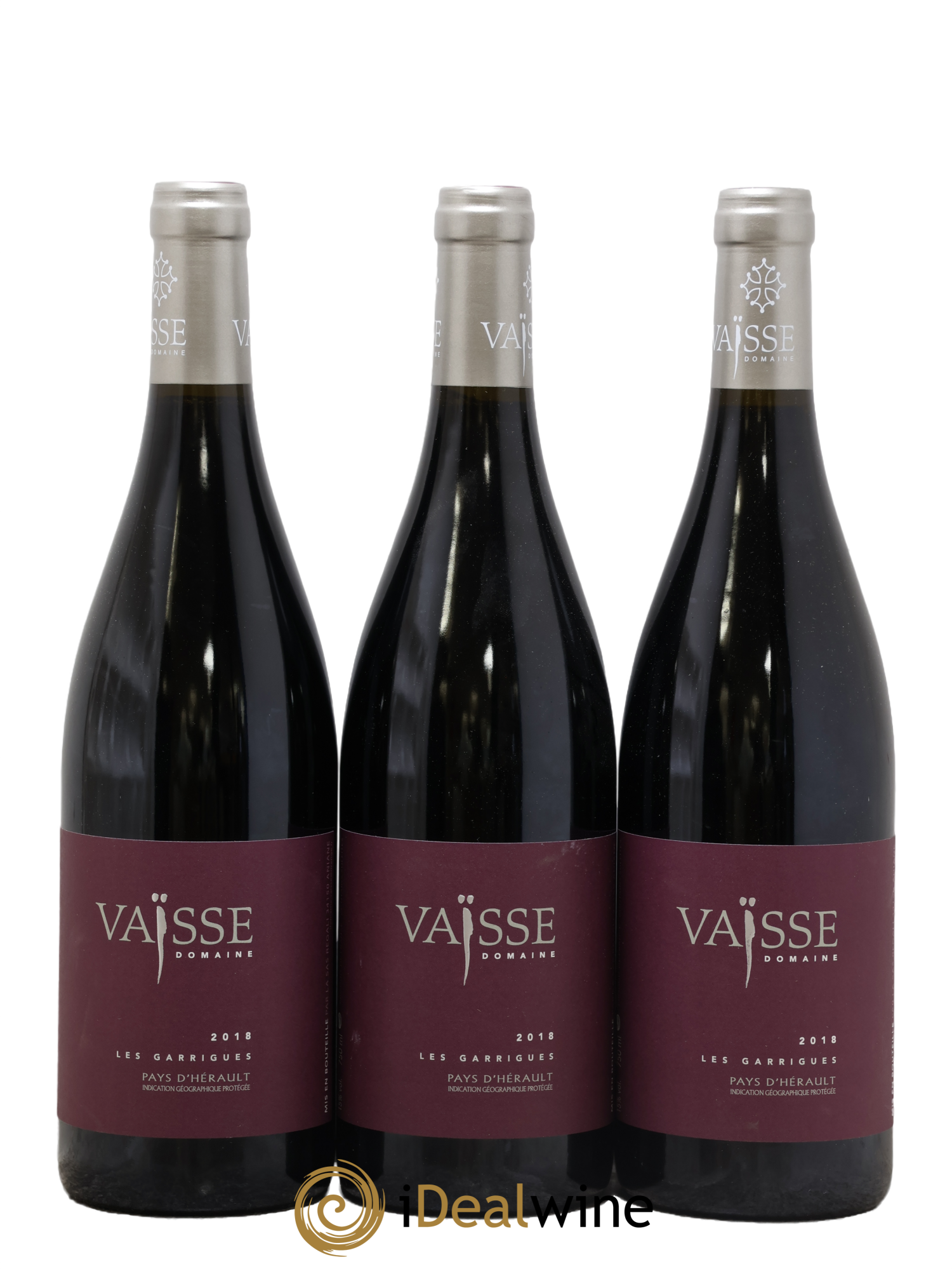 Pays d'Hérault Les Garrigues Vaisse (Domaine) 2018 - Lot of 3 bottles - 0