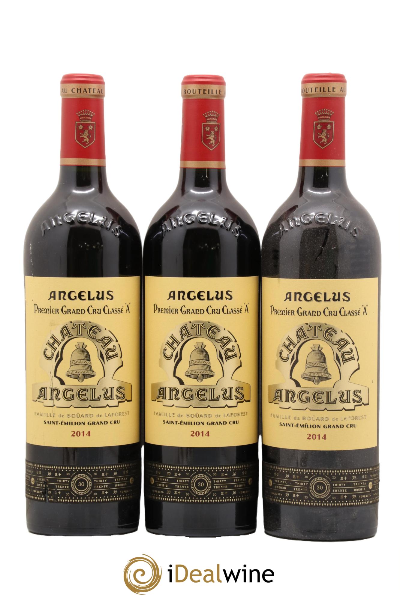 Château Angélus 1er Grand Cru Classé A 2014 - Lot de 3 bouteilles - 0
