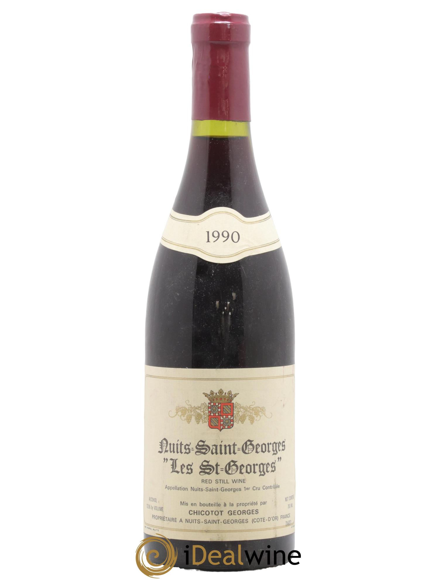 Nuits-Saint-Georges 1er Cru Les Saint-Georges Chicotot 1990 - Lot de 1 bouteille - 0