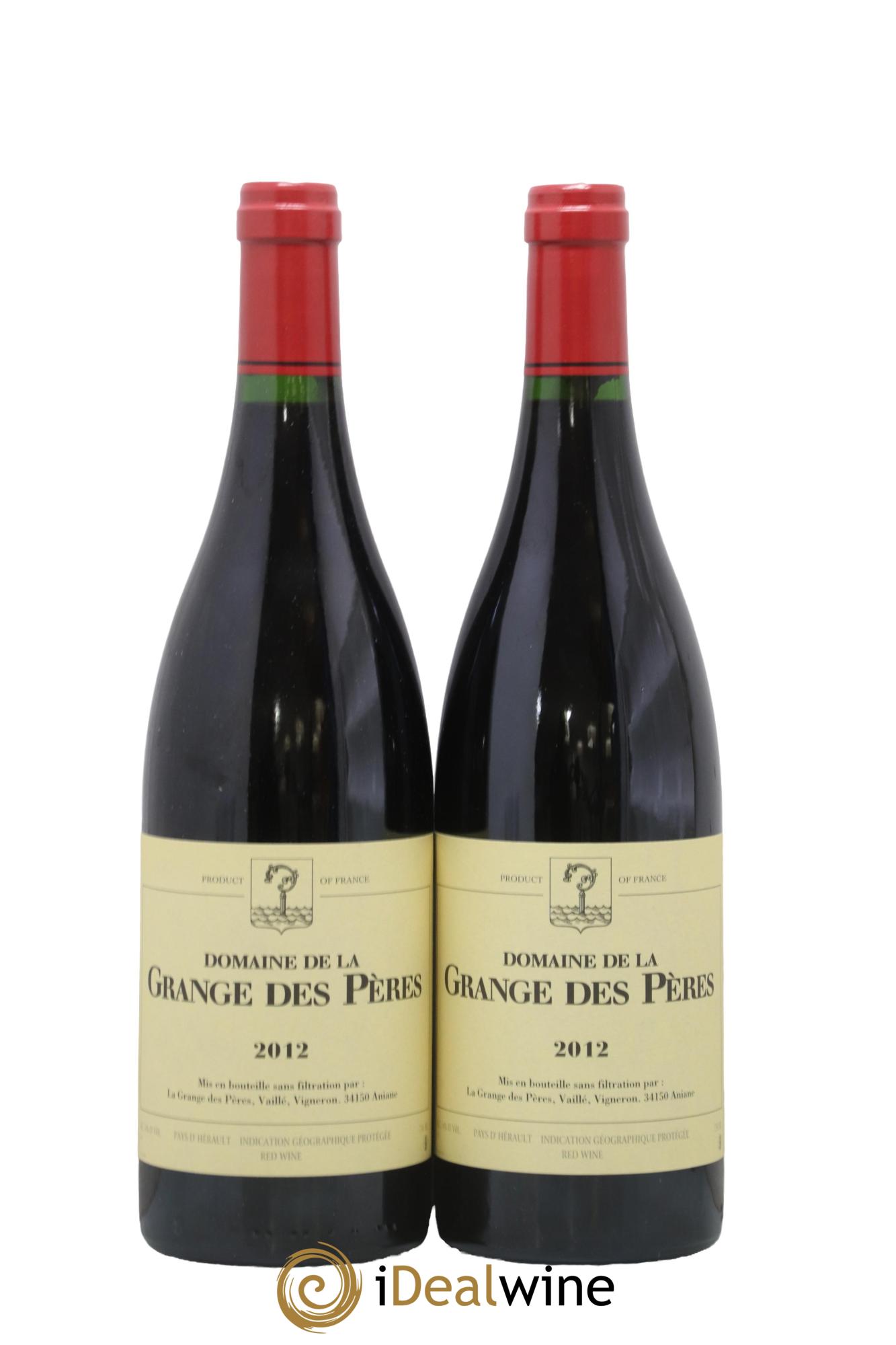 IGP Pays d'Hérault Grange des Pères Laurent Vaillé 2012 - Lot of 2 bottles - 0