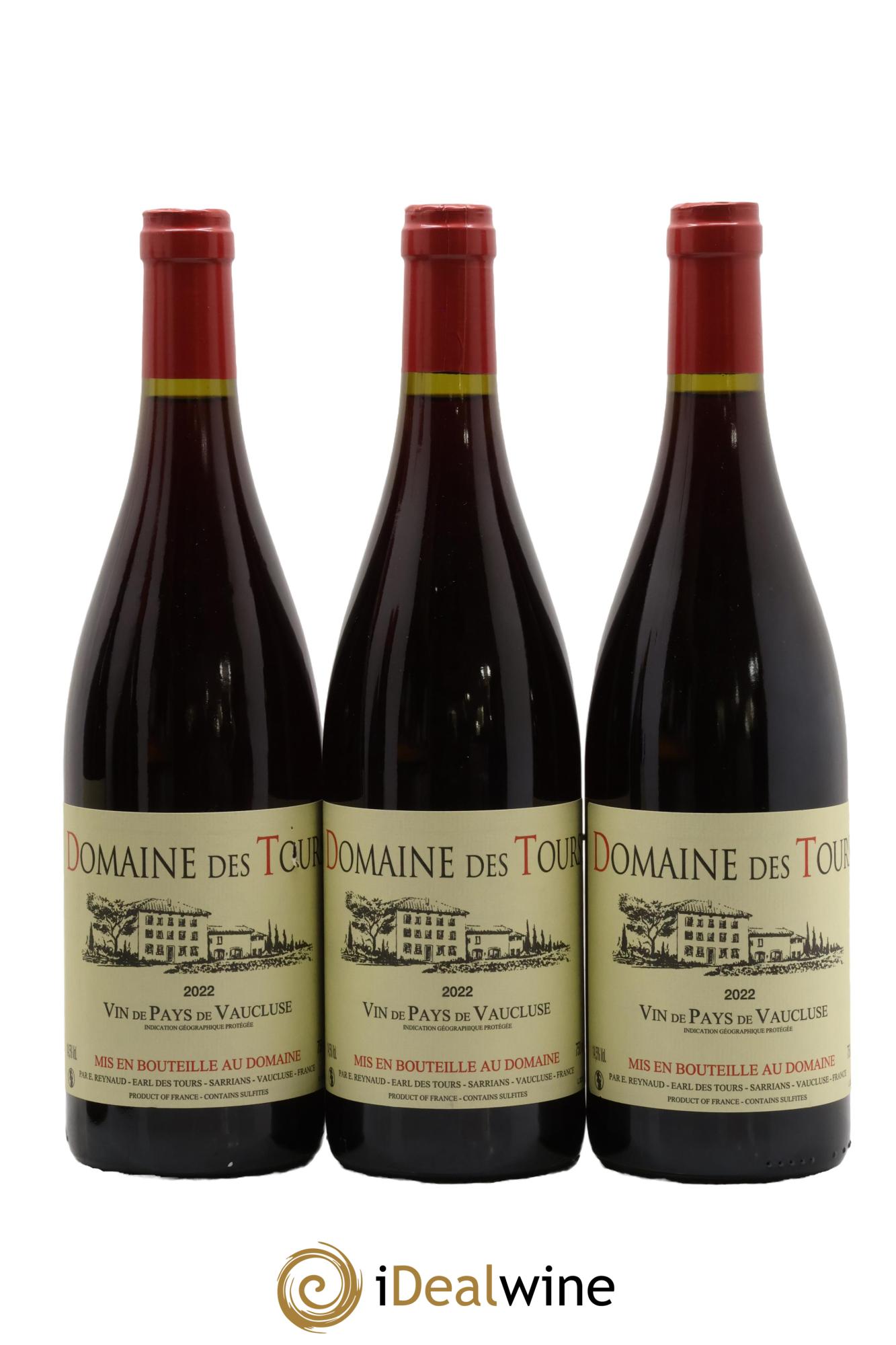 Vaucluse (Vin de Pays de Vaucluse) Domaine des Tours Emmanuel Reynaud 2022 - Posten von 3 Flaschen - 0