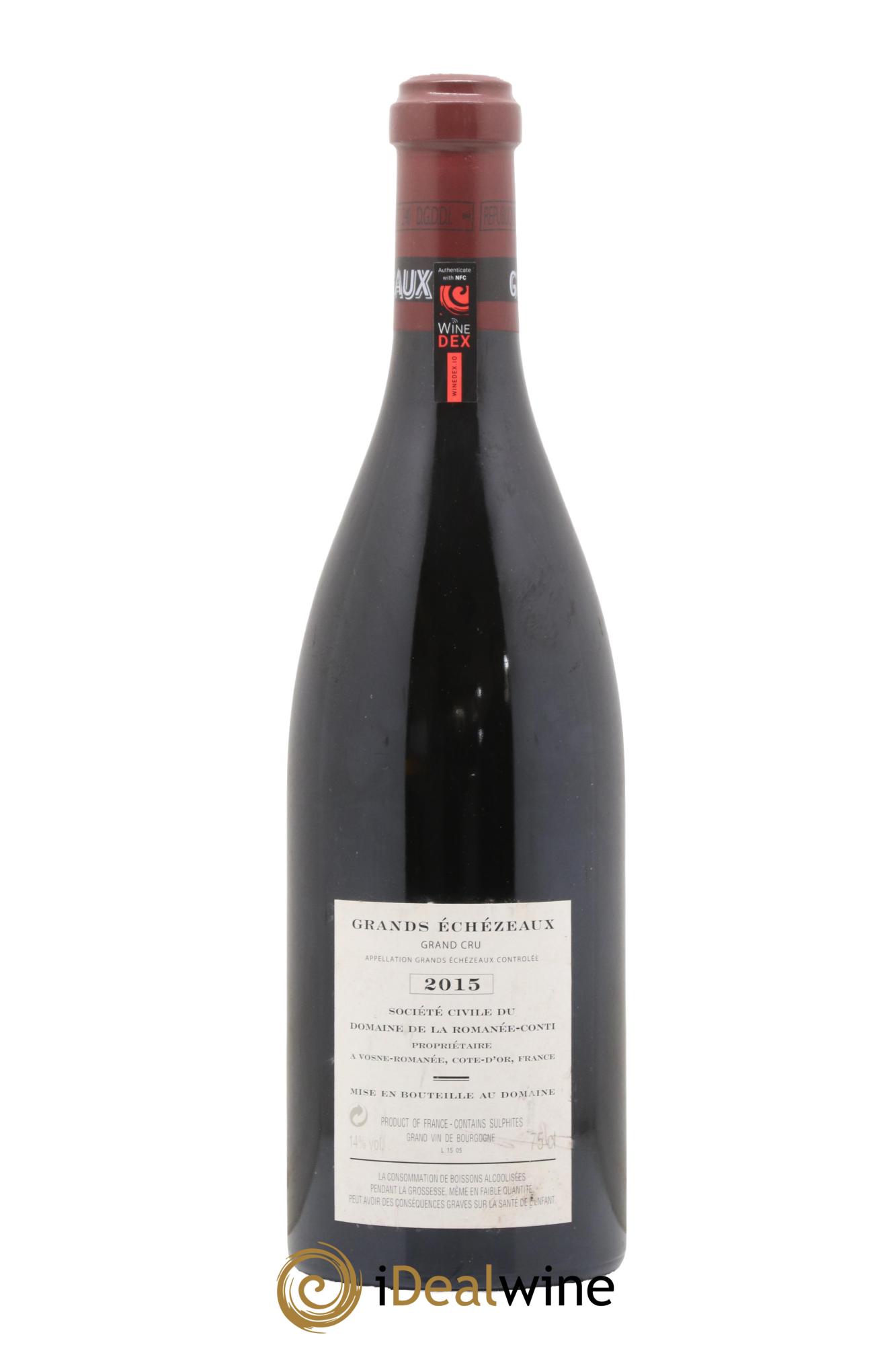 Grands-Echezeaux Grand Cru Domaine de la Romanée-Conti 2015 - Lot de 1 bouteille - 1