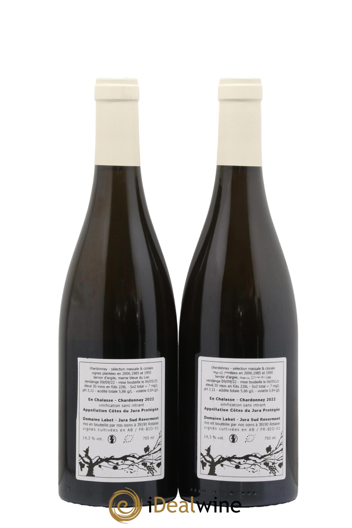 Côtes du Jura Chardonnay En Chalasse Romain - Julien  - Charline Labet 2022 - Lot of 2 bottles - 1