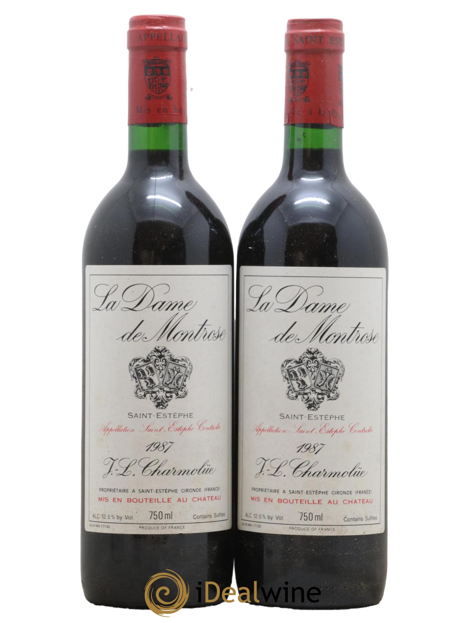 La Dame de Montrose Second Vin 1987 - Lot de 2 bouteilles - 0