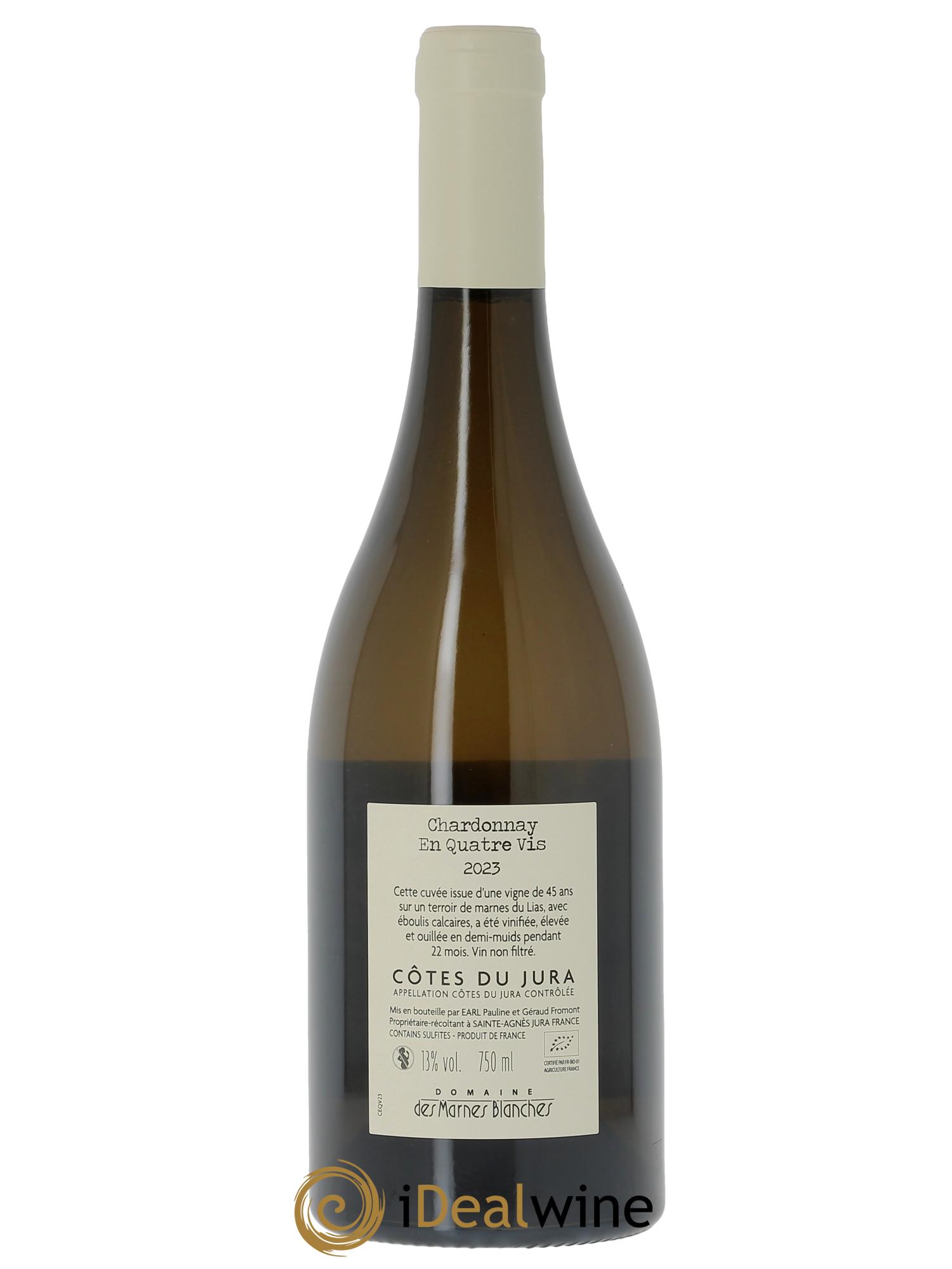 Côtes du Jura En Quatre Vis Chardonnay Marnes Blanches (Domaine des) 2023 - Lot of 1 bottle - 1
