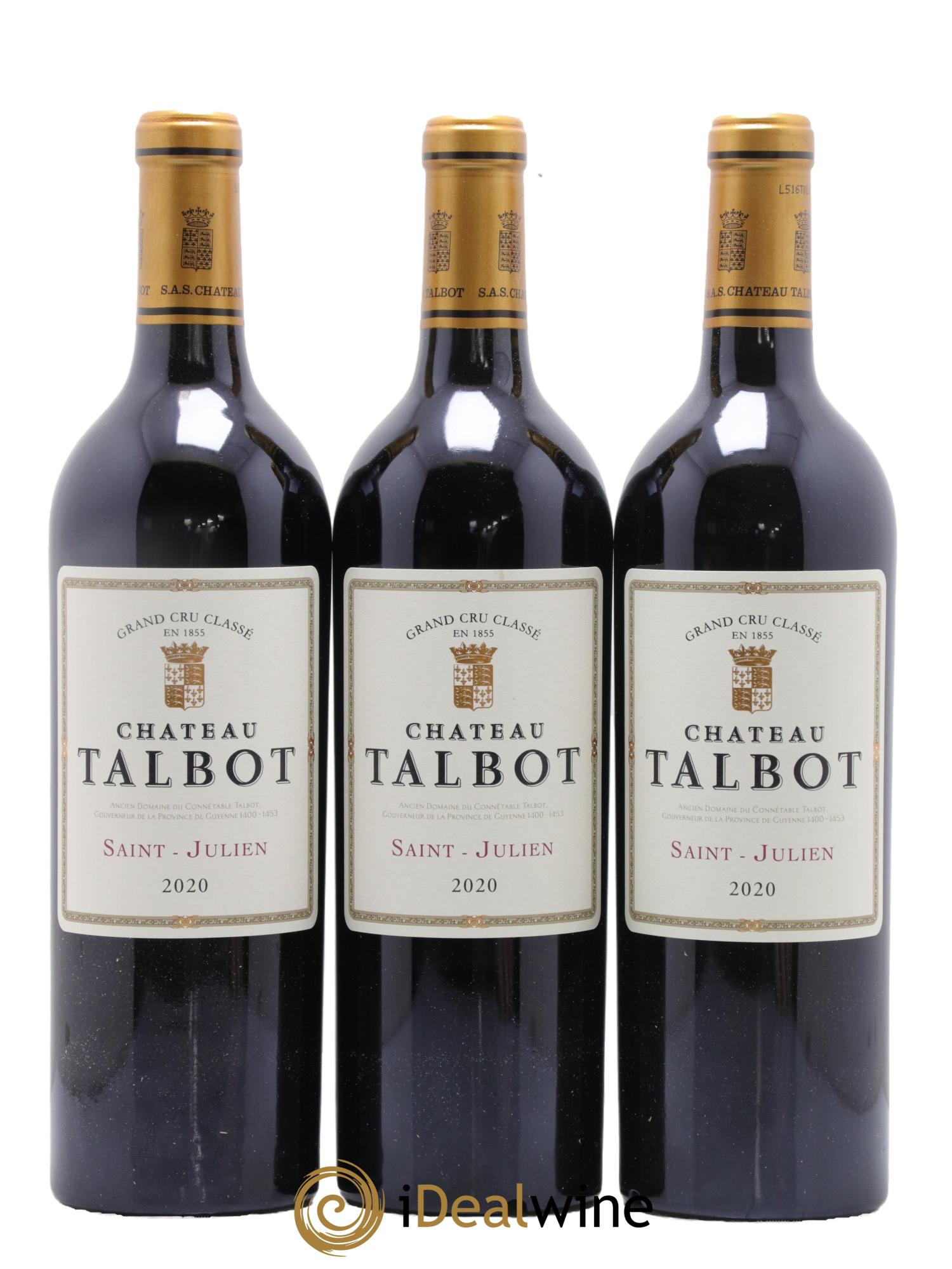 Château Talbot 4ème Grand Cru Classé 2020 - Lot de 12 bouteilles - 3
