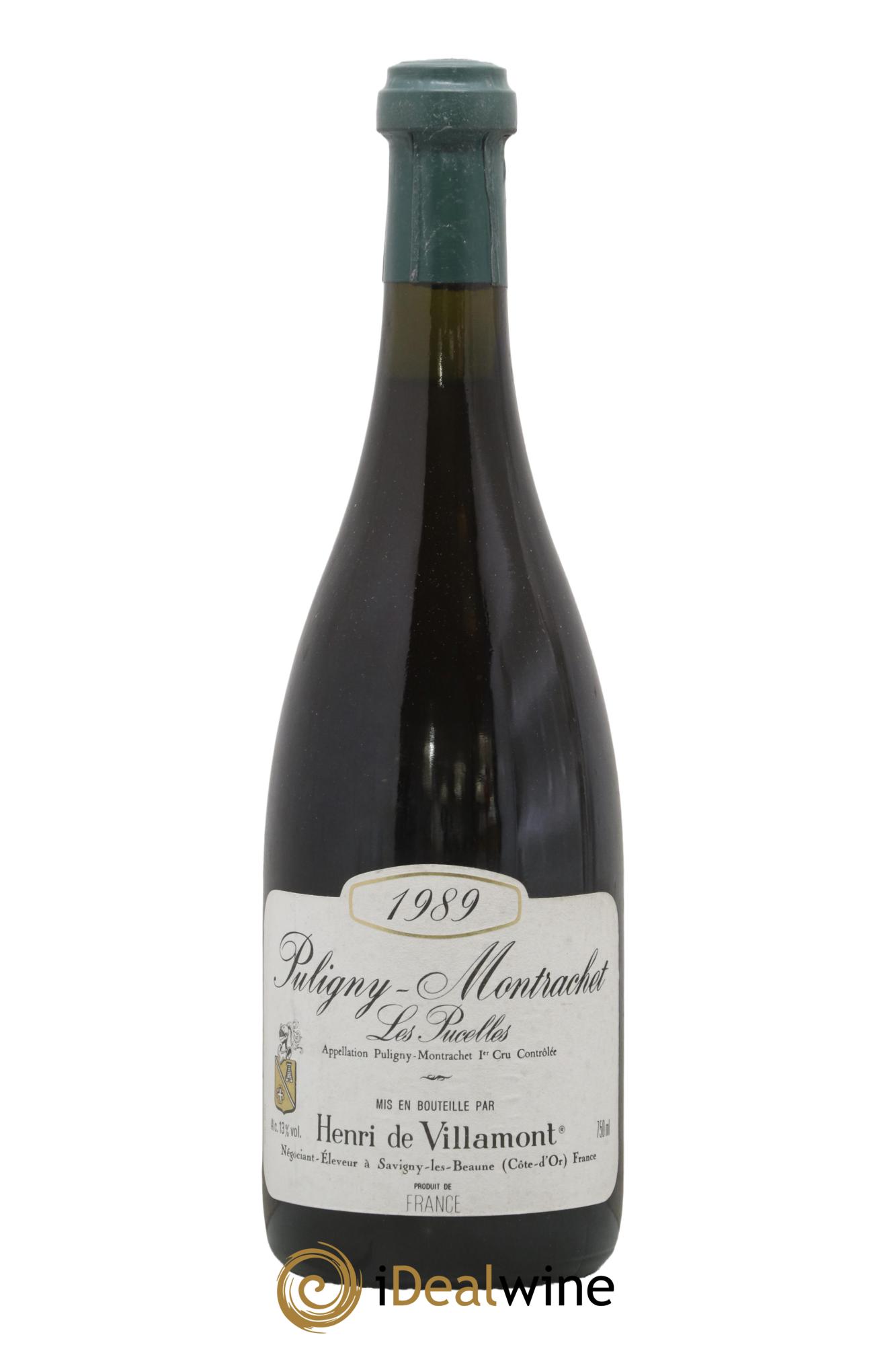 Puligny-Montrachet 1er Cru Les Pucelles Henri de Villamont 1989 - Lot de 1 bouteille - 0