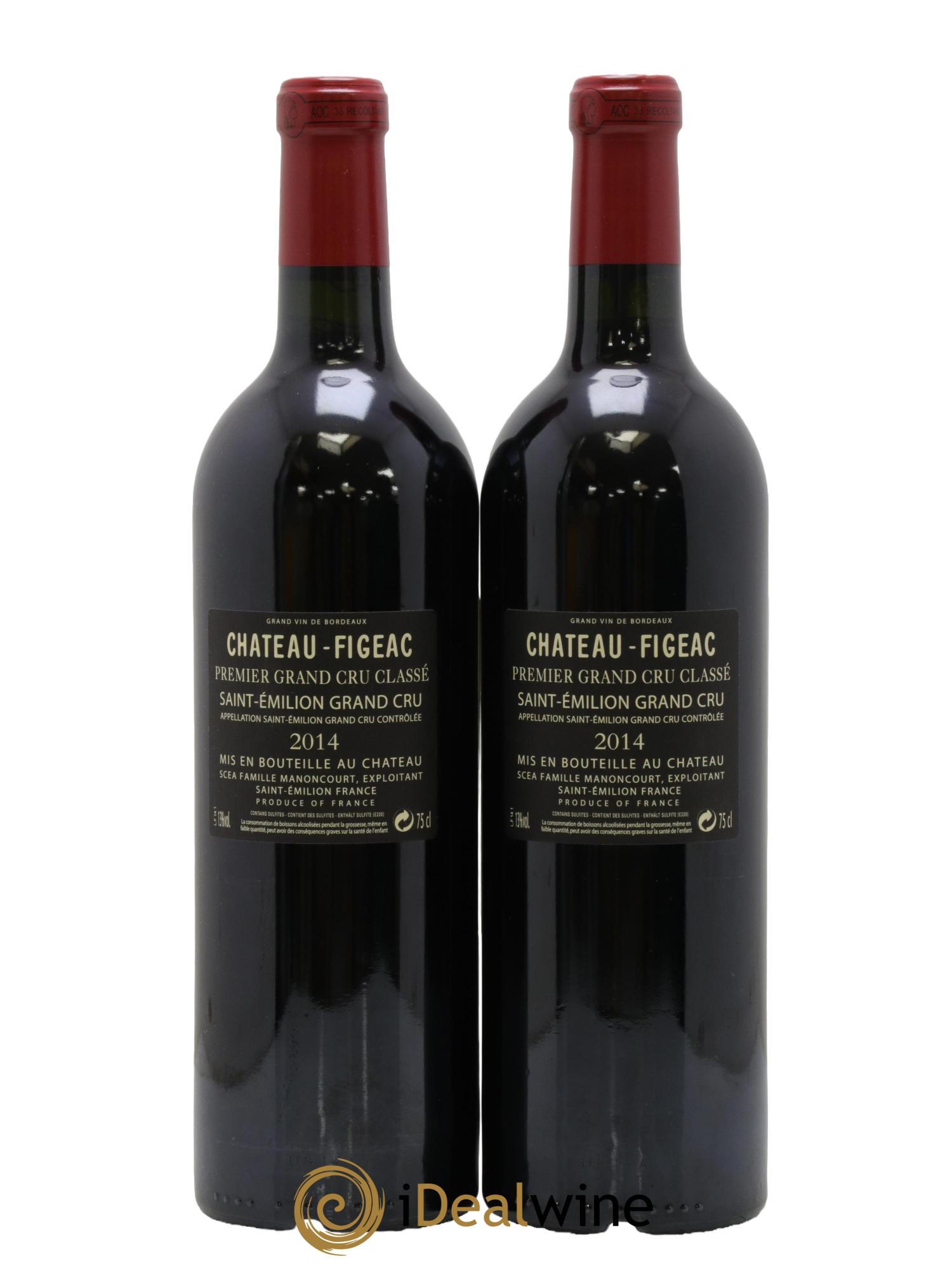 Château Figeac 1er Grand Cru Classé A 2014 - Lot de 2 bouteilles - 1