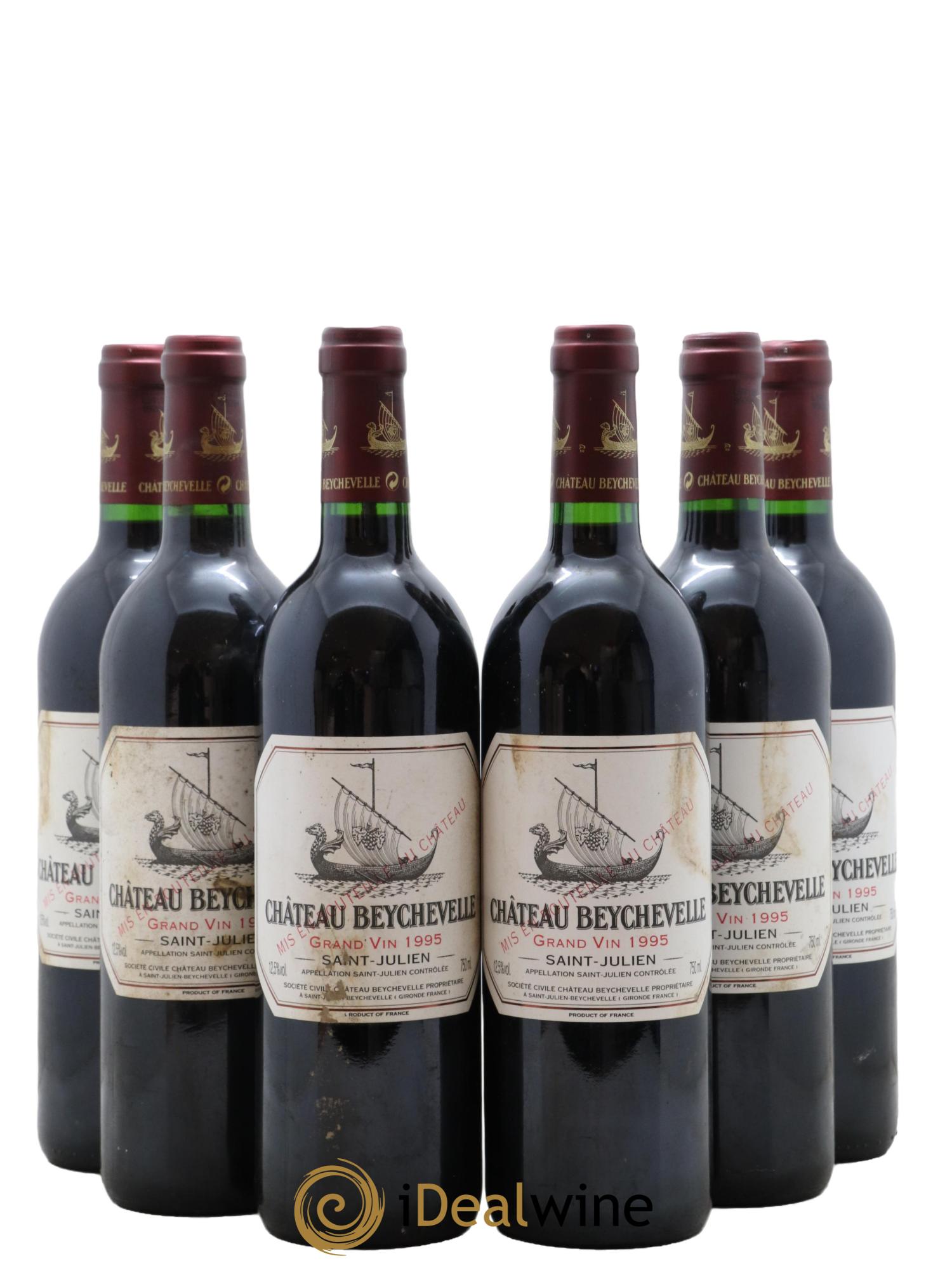 Château Beychevelle 4ème Grand Cru Classé 1995 - Lot de 6 bouteilles - 0