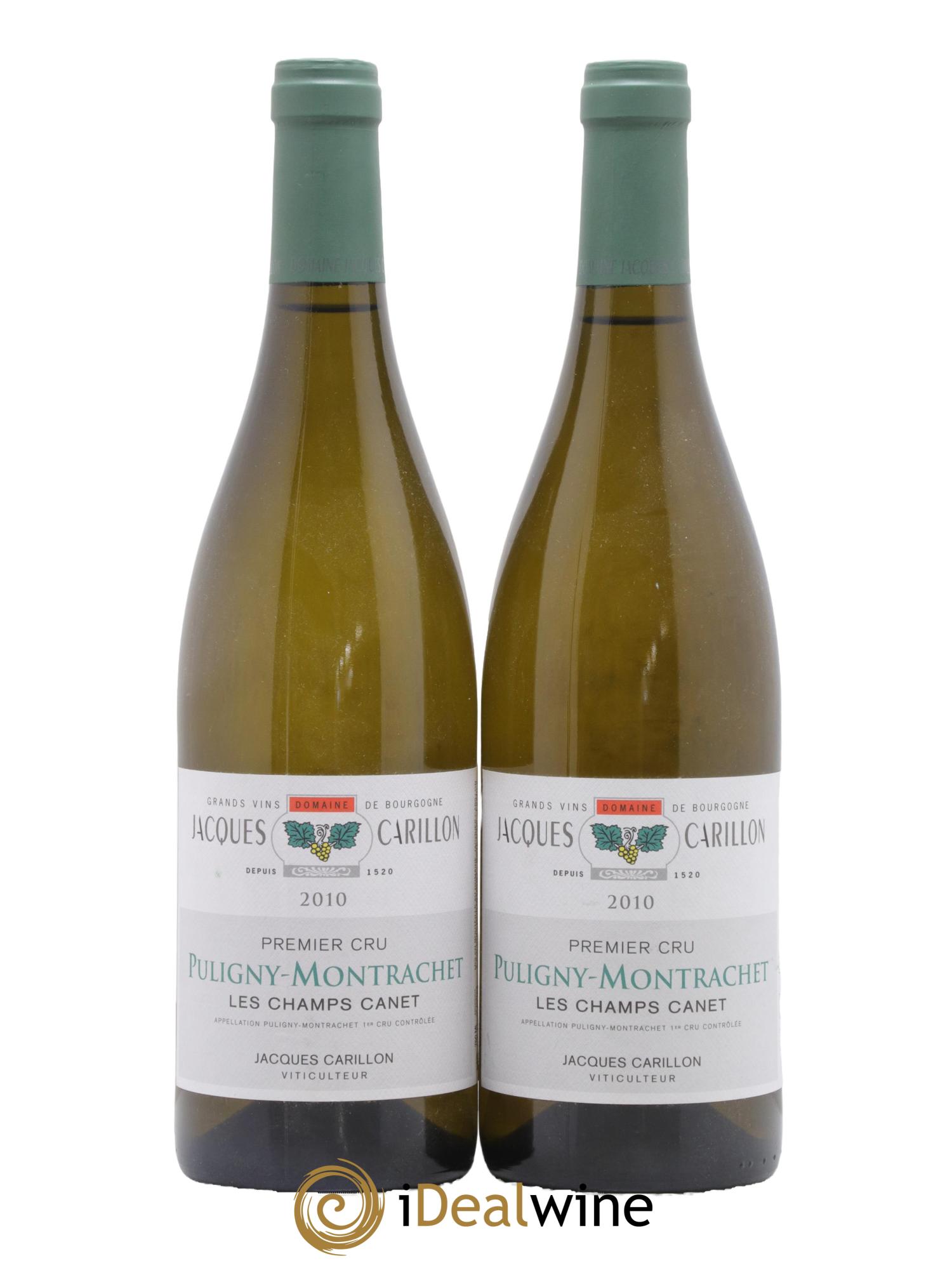 Puligny-Montrachet 1er Cru Les Champs Canet Jacques Carillon (Domaine) Les Champs Canet Carillon 2010 - Lot de 2 bouteilles - 0