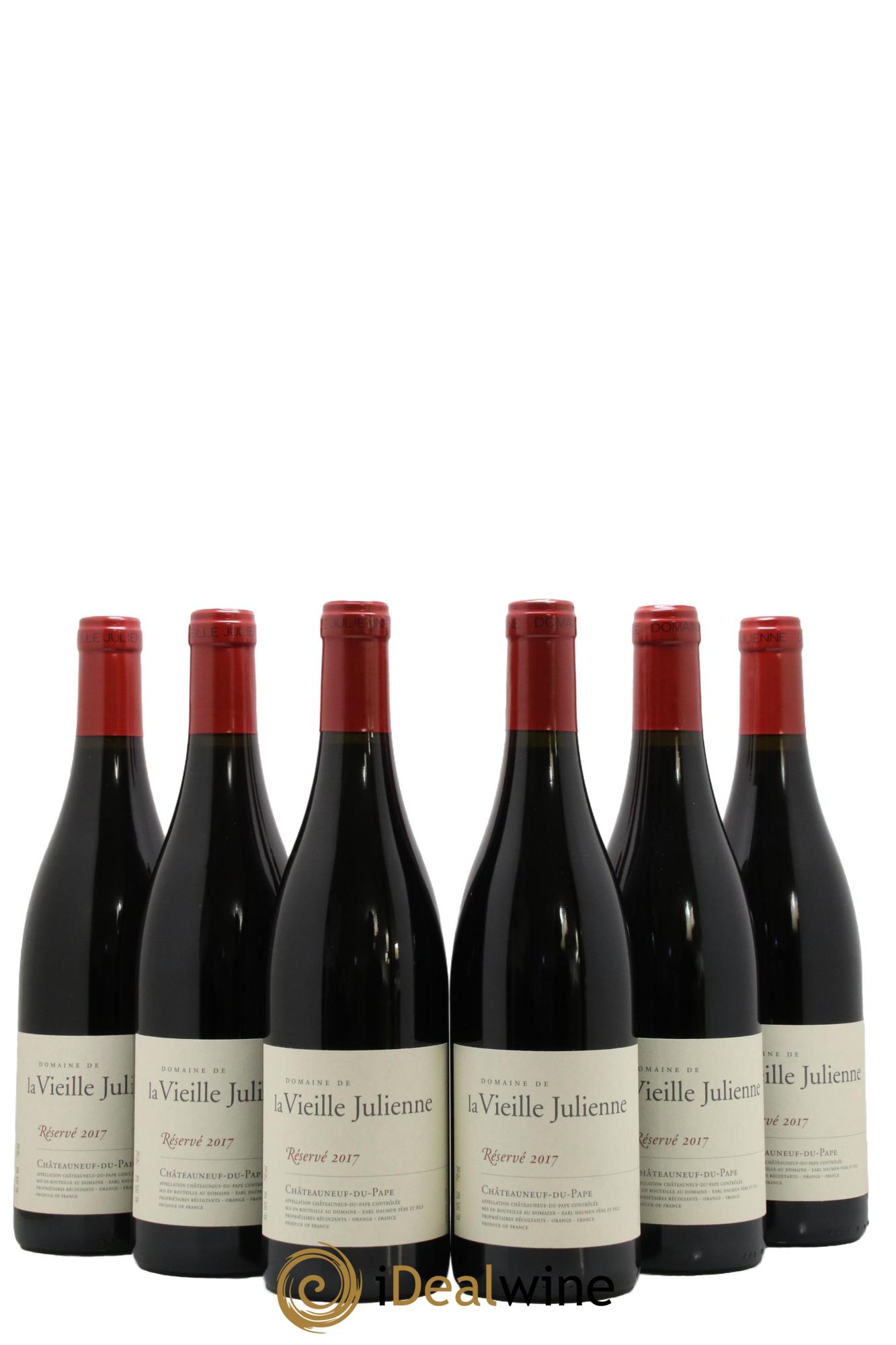 Châteauneuf-du-Pape Vieille Julienne (Domaine de la) Réservé Jean-Paul Daumen 2017 - Lotto di 6 bottiglie - 0