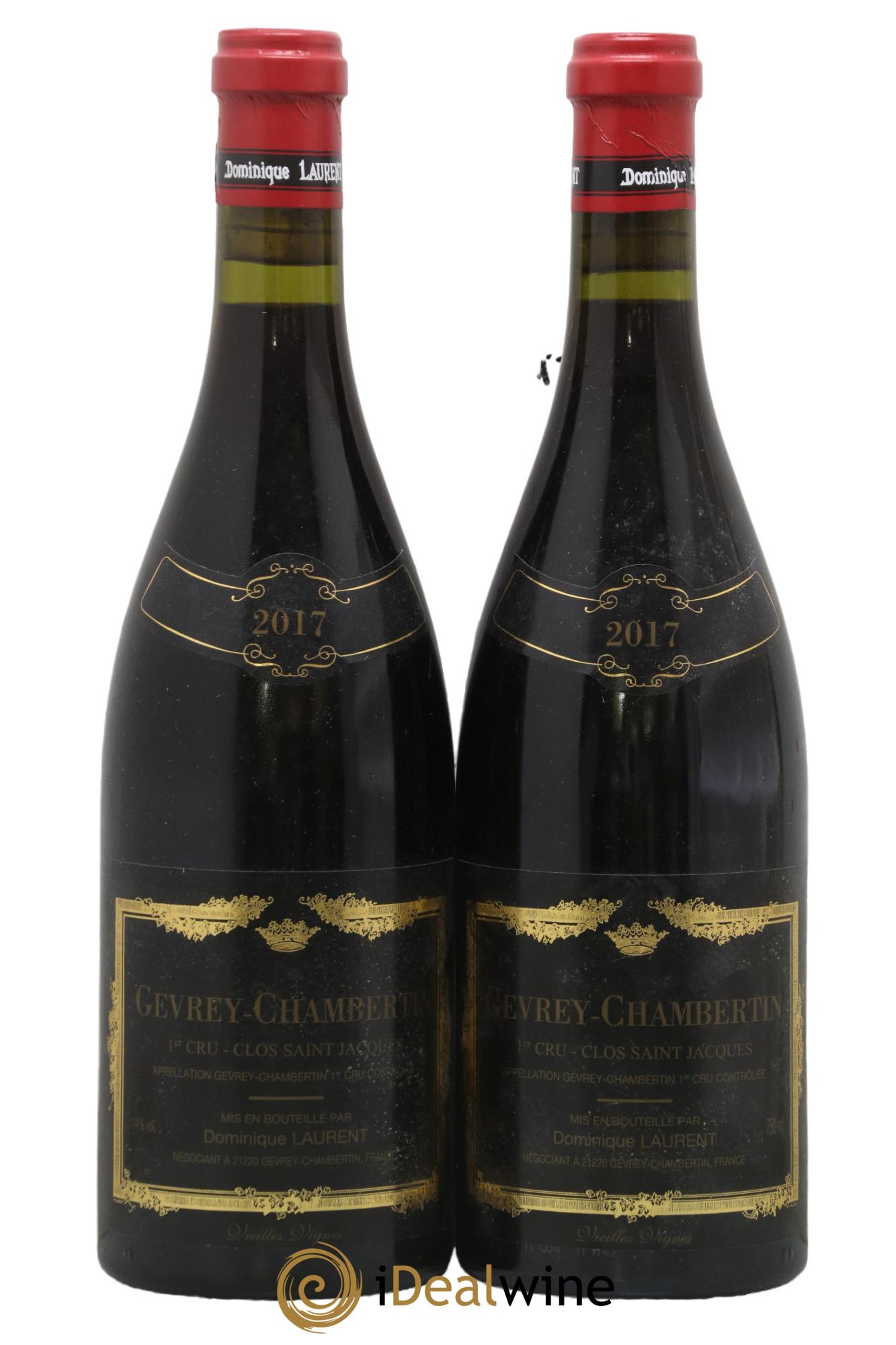Gevrey-Chambertin 1er Cru Clos Saint Jacques Vieilles Vignes Dominique Laurent 2017 - Lot de 2 bouteilles - 0