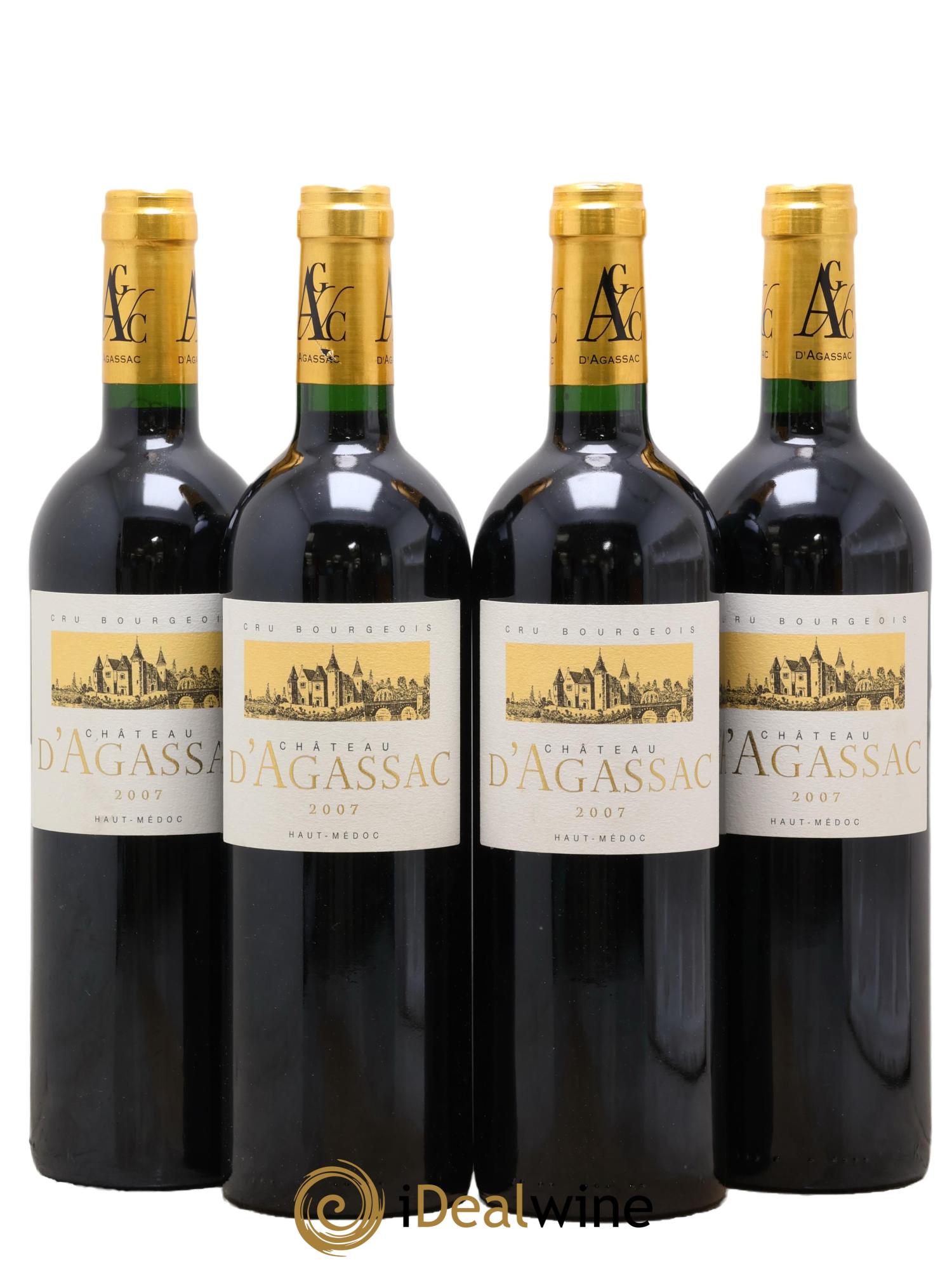 Château d' Agassac Cru Bourgeois 2007 - Lot of 4 bottles - 0