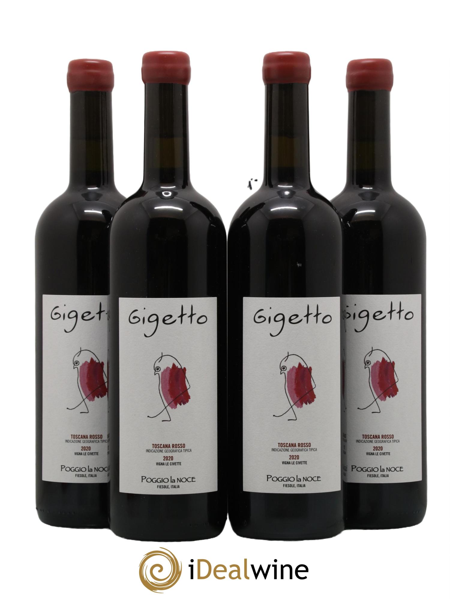 Italie Toscana La Noce Gigetto Poggio 2020 - Lot de 4 bouteilles - 0