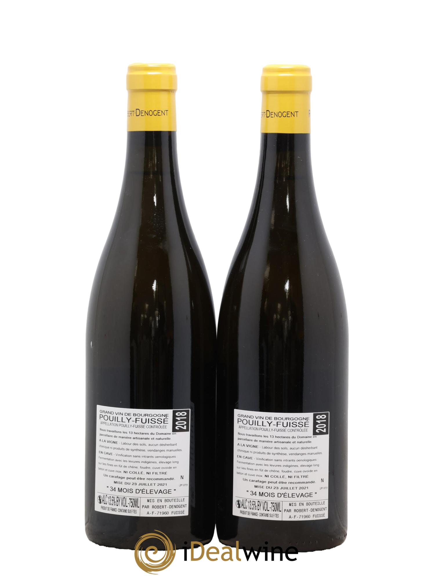 Pouilly-Fuissé La Croix Vieilles Vignes Robert Denogent (Domaine) 2018 - Lotto di 2 bottiglie - 1