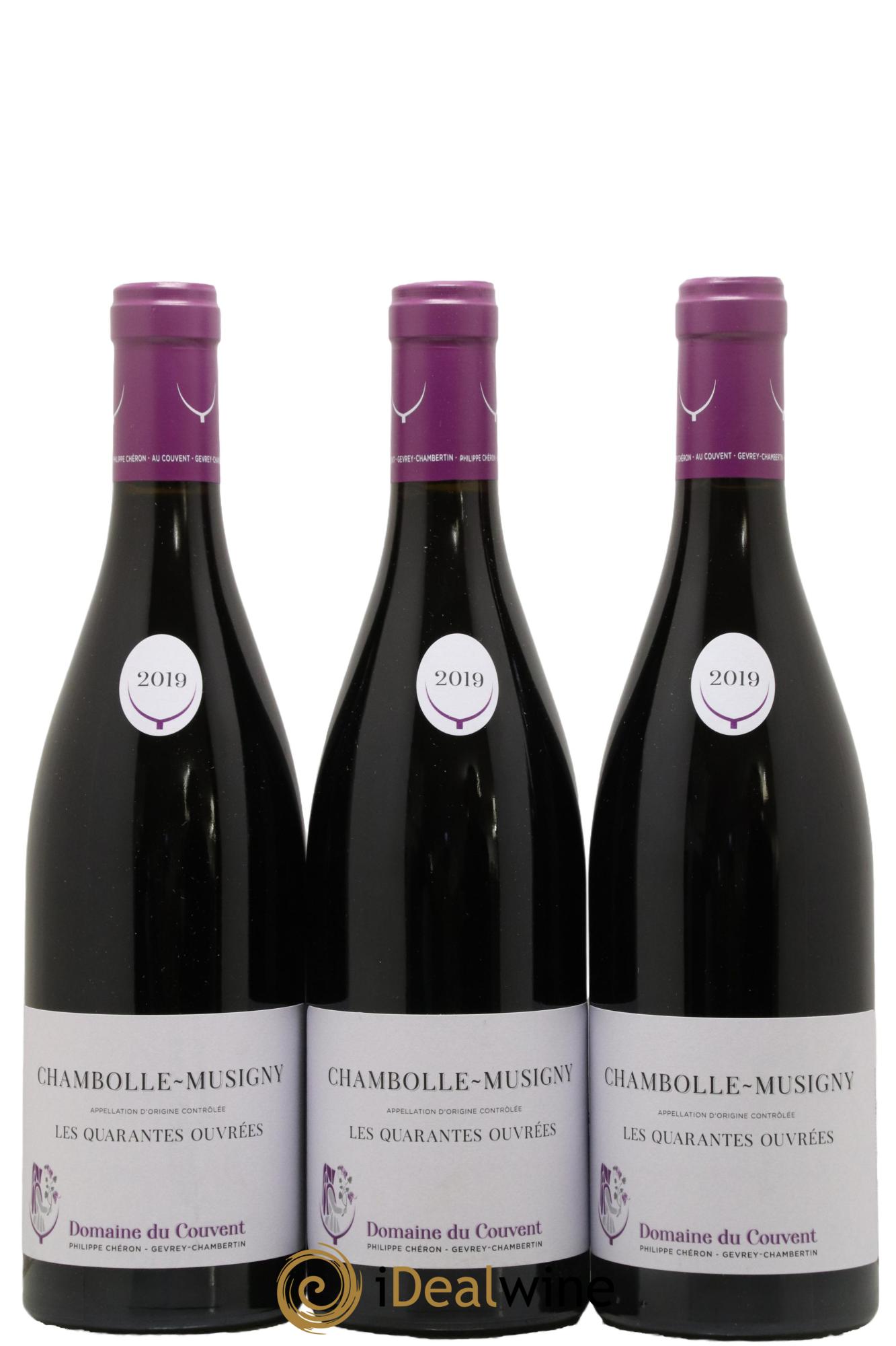 Chambolle-Musigny Les Quarantes Ouvrées Domaine du Couvent 2019 - Lot de 3 bouteilles - 0