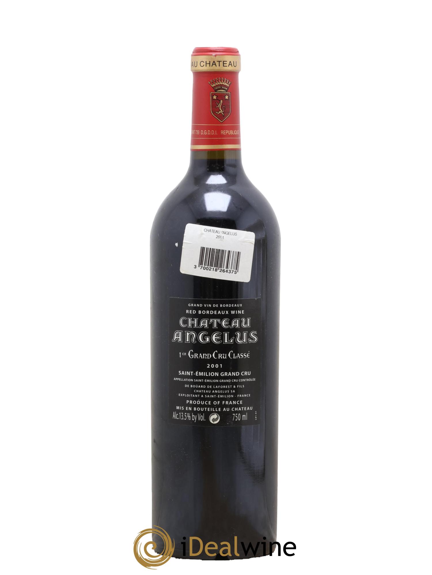 Château Angélus 1er Grand Cru Classé A 2001 - Posten von 1 Flasche - 1