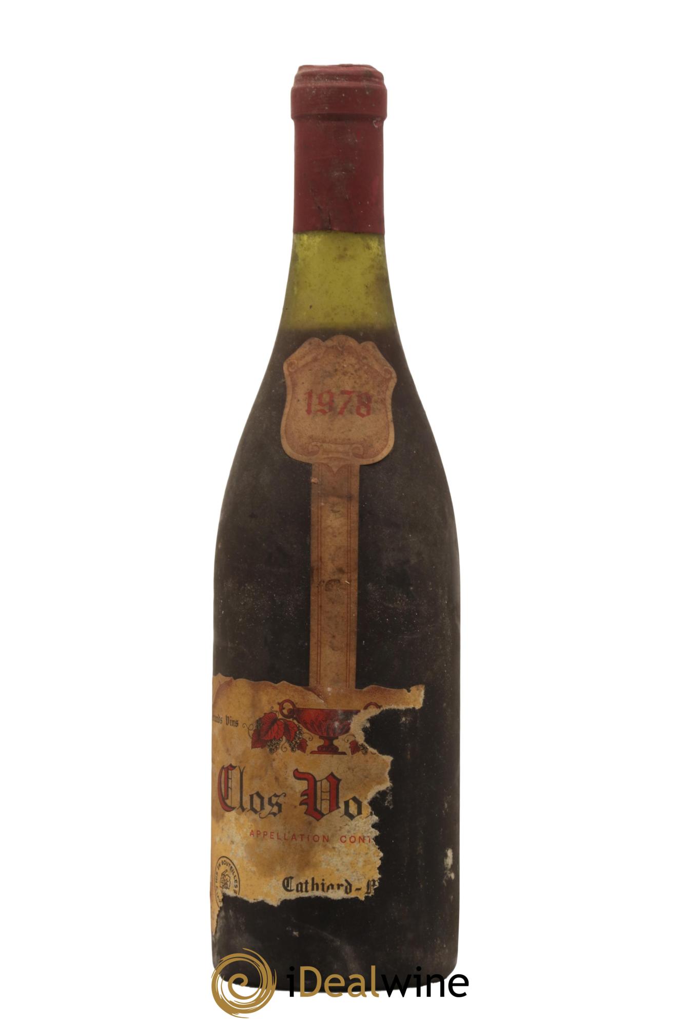 Clos de Vougeot Grand Cru Cathiard-Molinier 1978 - Lot de 1 bouteille - 0