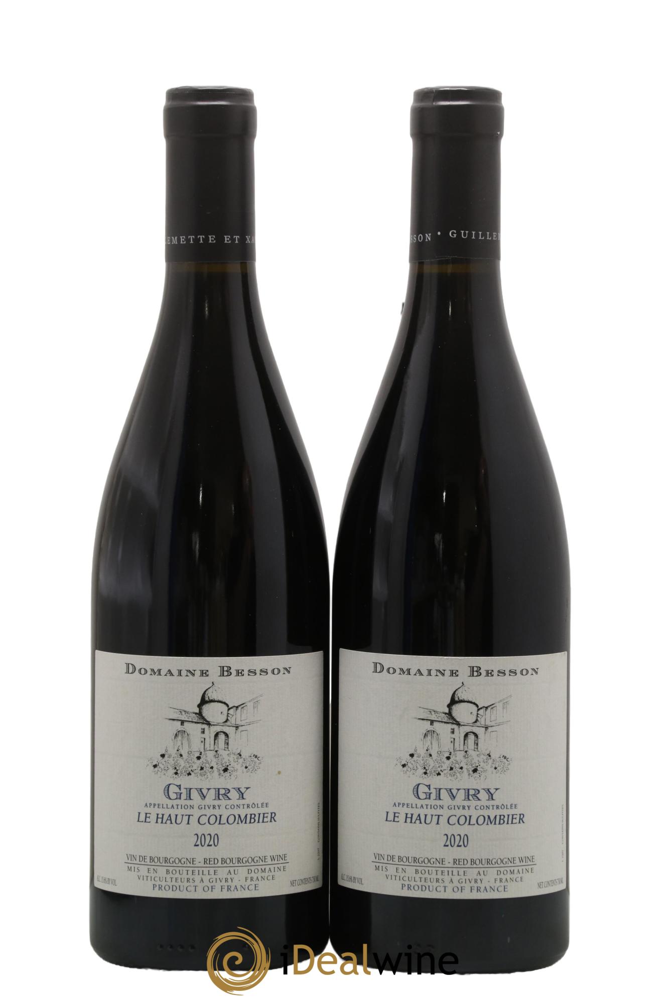 Givry Le Haut Colombier Besson 2020 - Lot of 2 bottles - 0