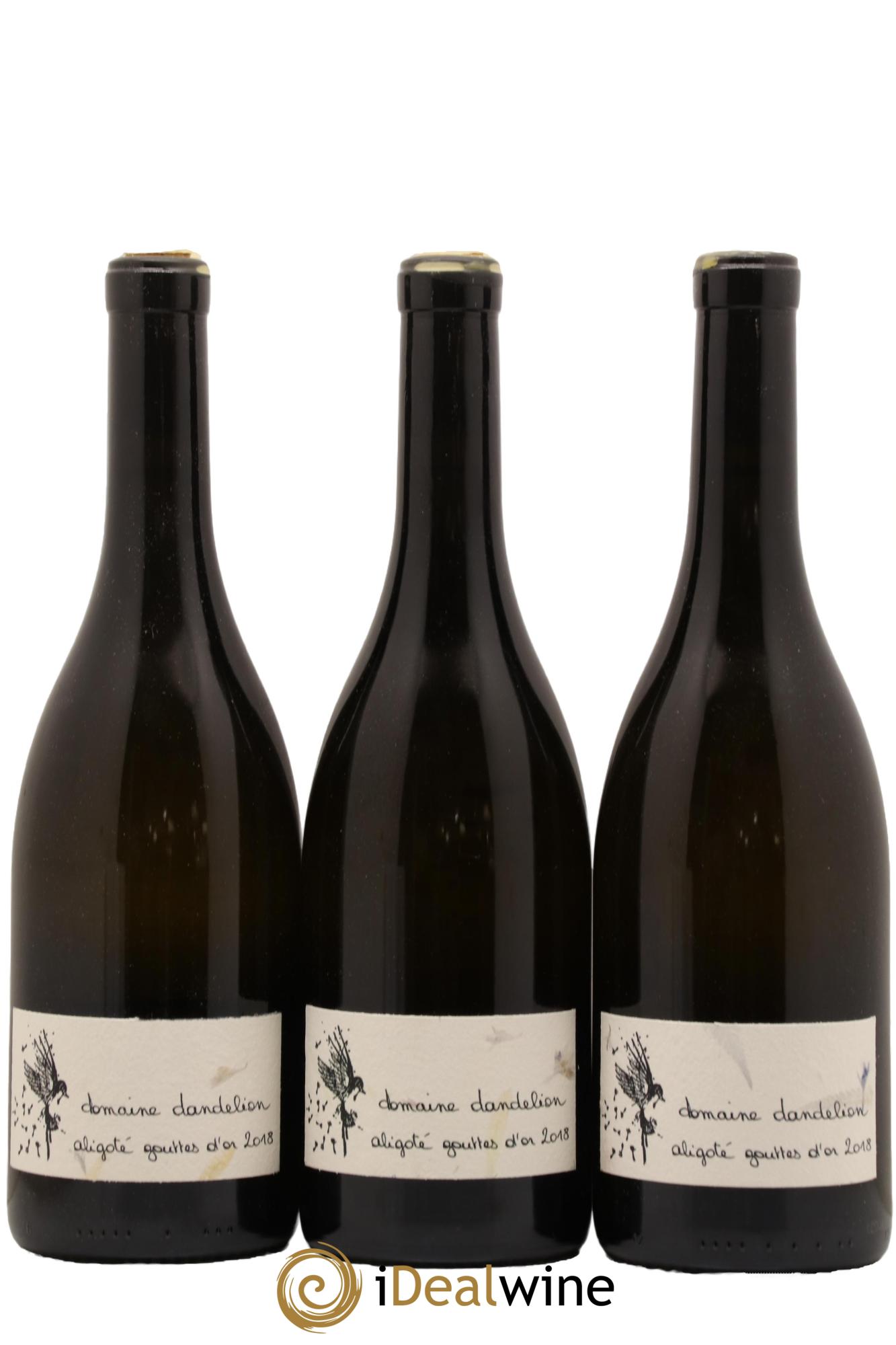 Bourgogne Aligoté Gouttes d'Or Dandelion (Domaine) 2018 - Lot de 3 bouteilles - 0