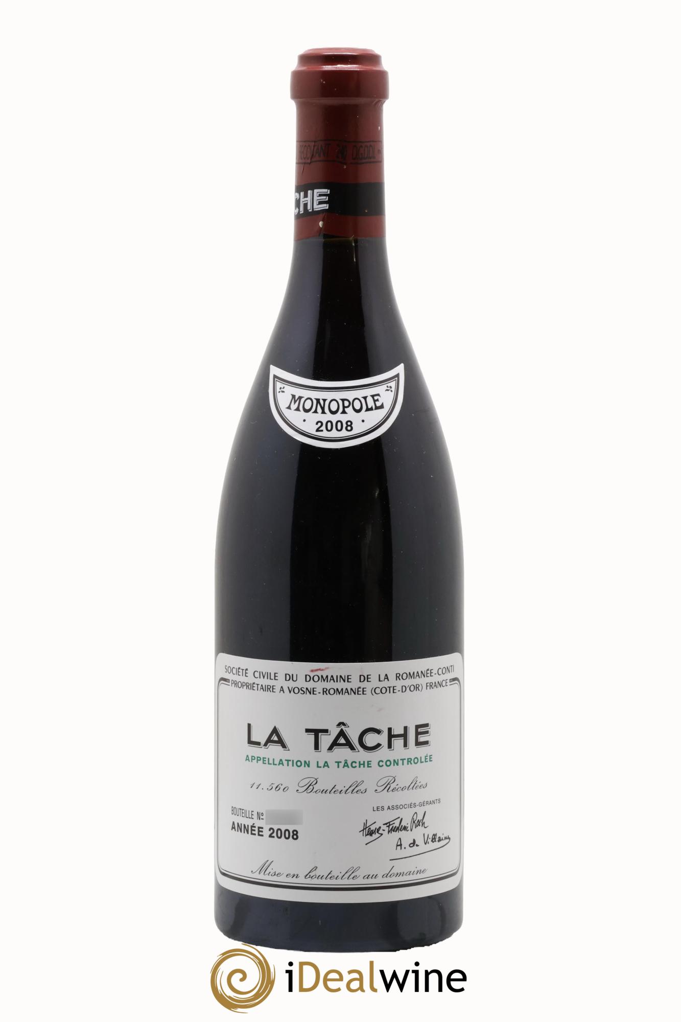 La Tâche Grand Cru Domaine de la Romanée-Conti 2008 - Lot of 1 bottle - 0