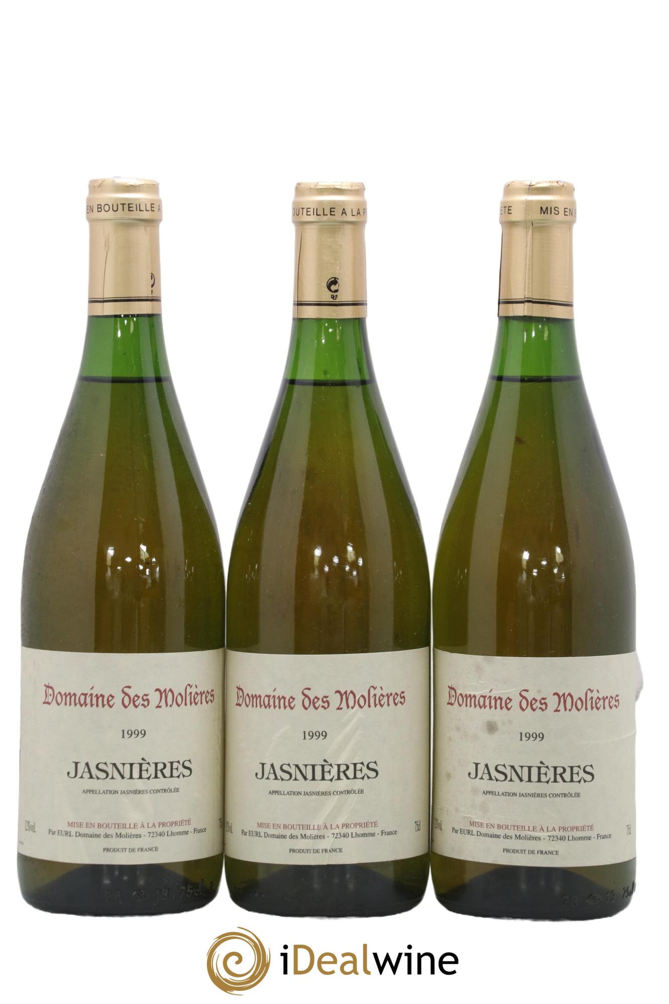 Jasnières Domaine des Molières 1999 - Lot of 3 bottles - 0