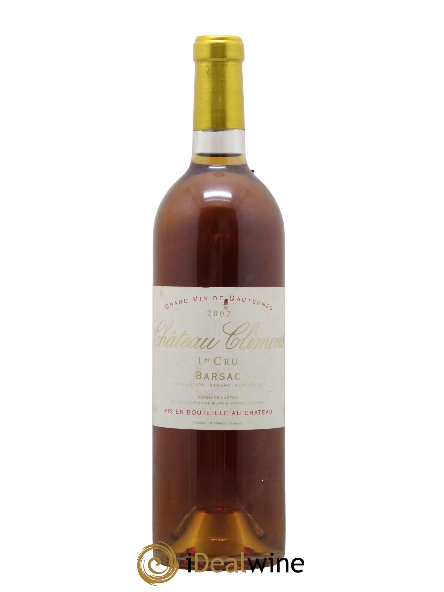 Château Climens 1er Grand Cru Classé 2002 - Lotto di 1 bottiglia - 0