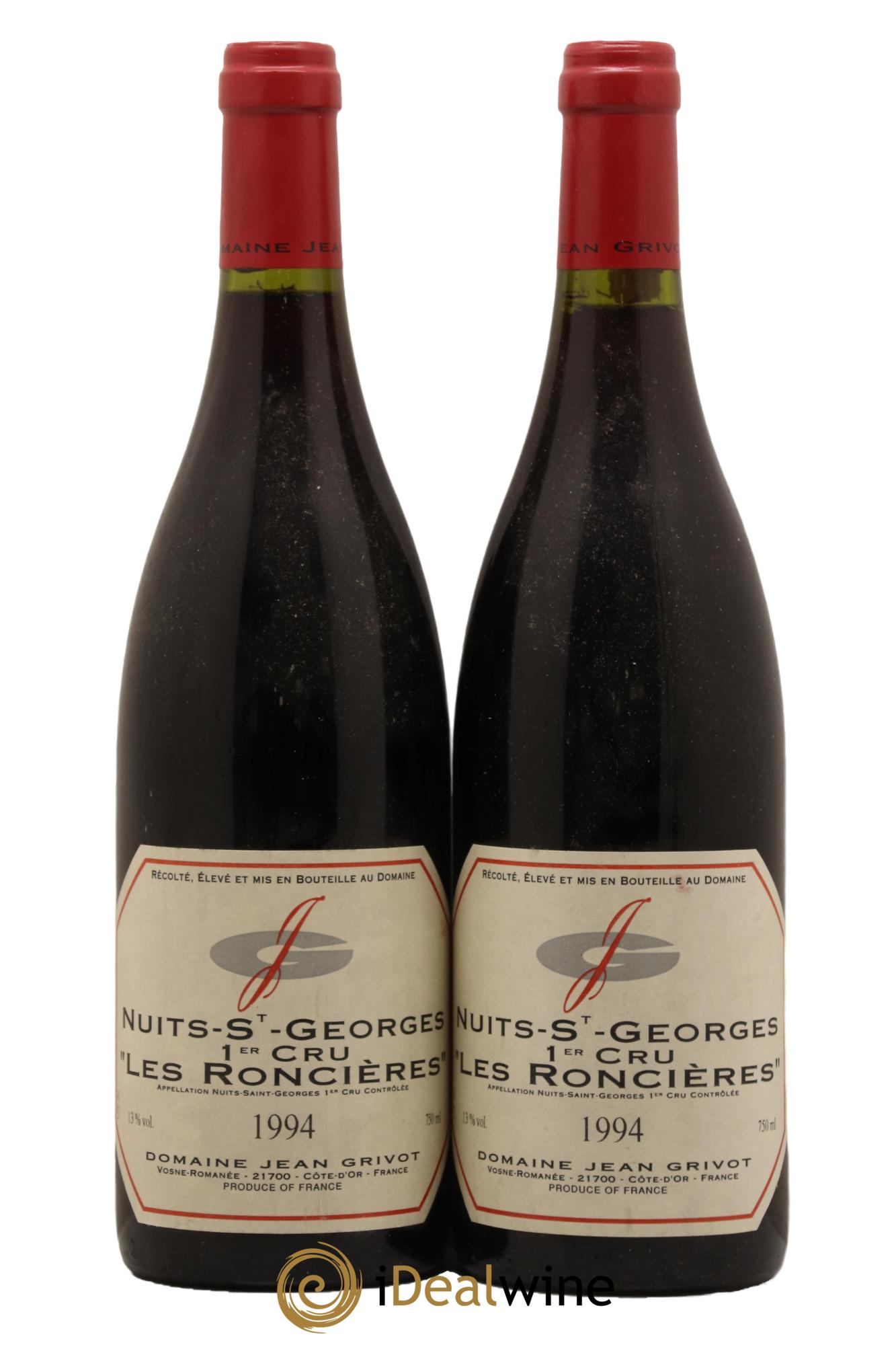 Nuits-Saint-Georges 1er Cru Roncière Jean Grivot 1994 - Lot de 2 bouteilles - 0