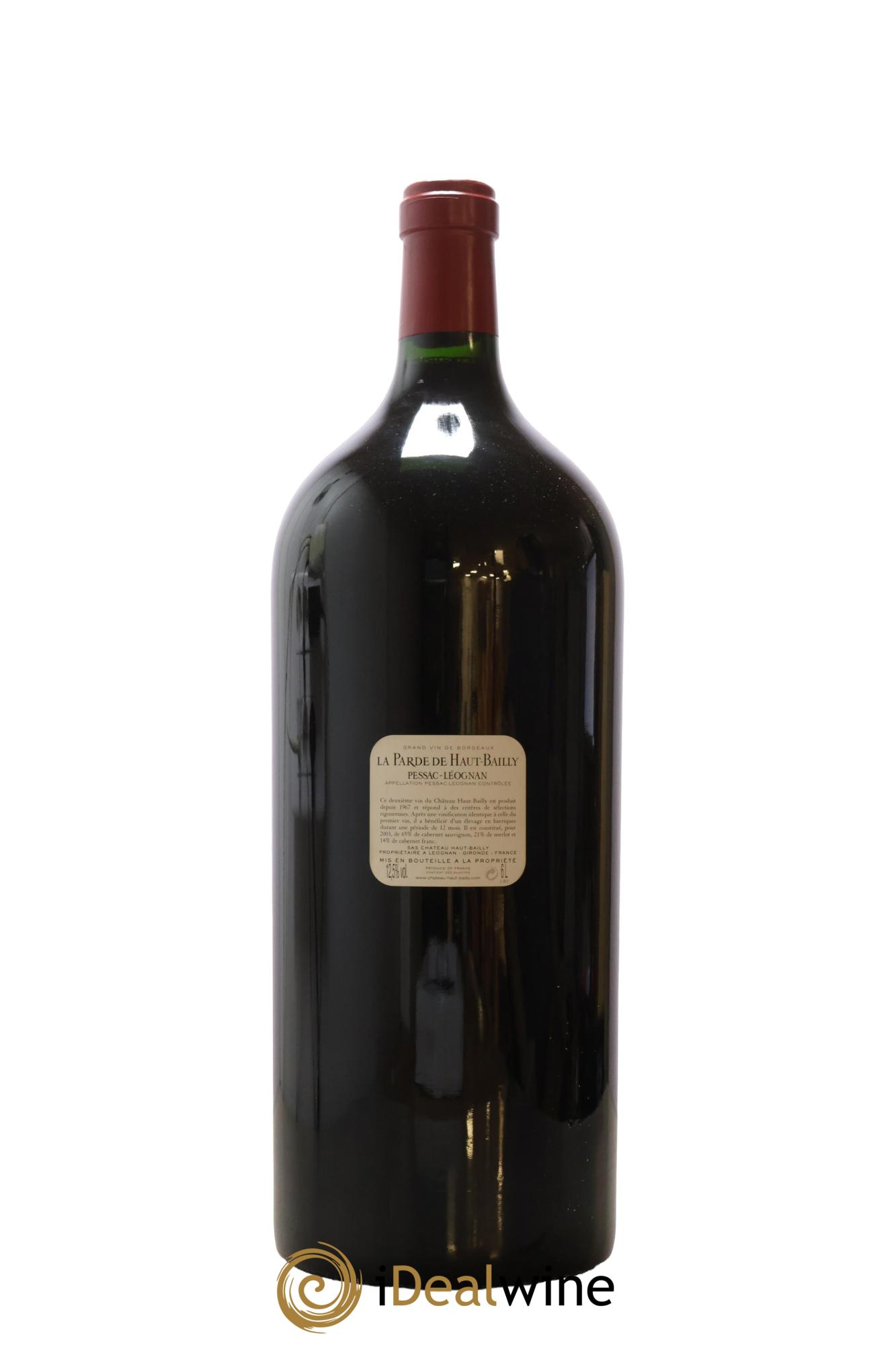 Haut Bailly II (Anciennement La Parde de Haut-Bailly) Second Vin 2003 - Lot de 1 impériale - 2