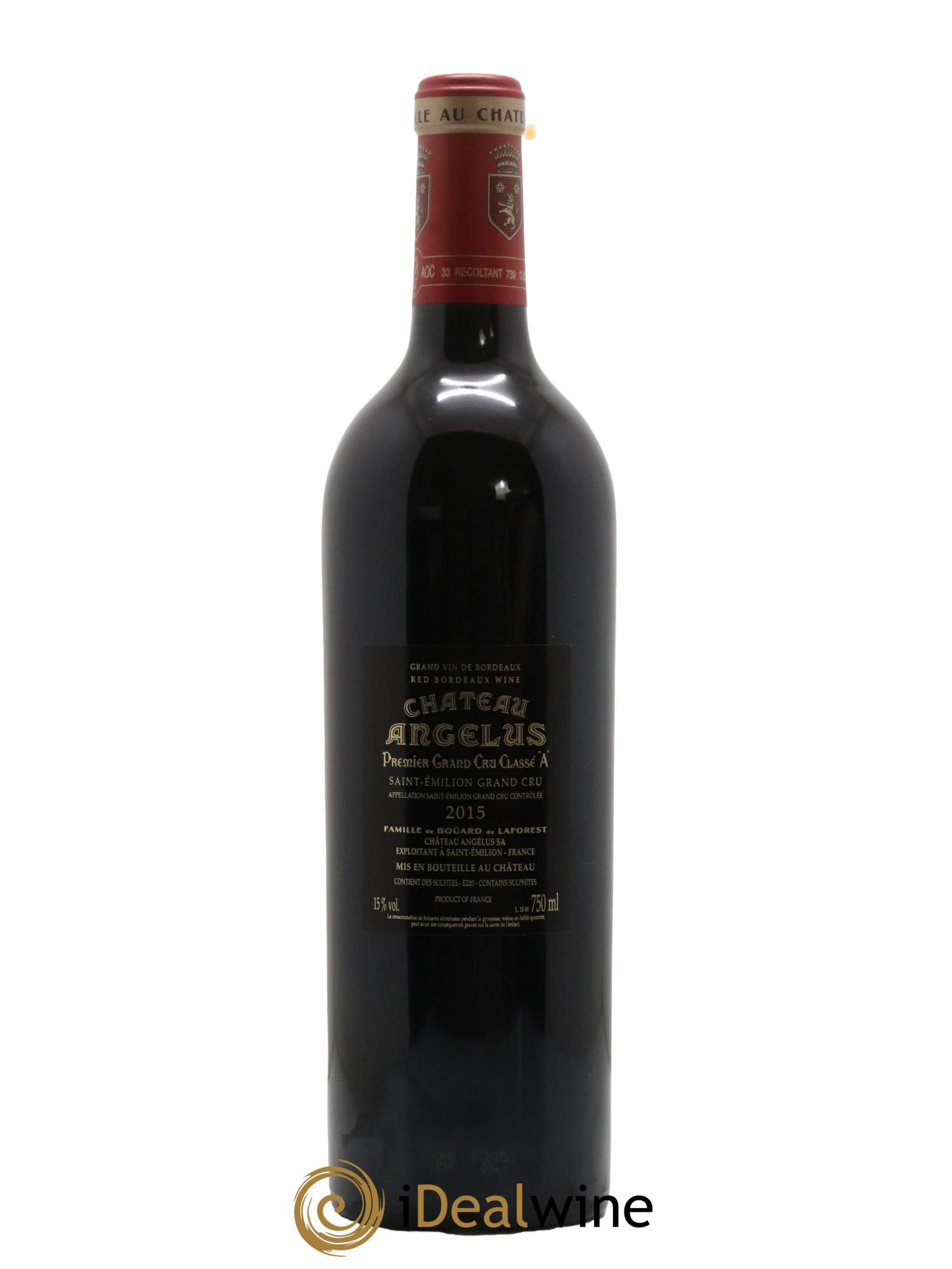 Château Angélus 1er Grand Cru Classé A 2015 - Lot de 1 bouteille - 1